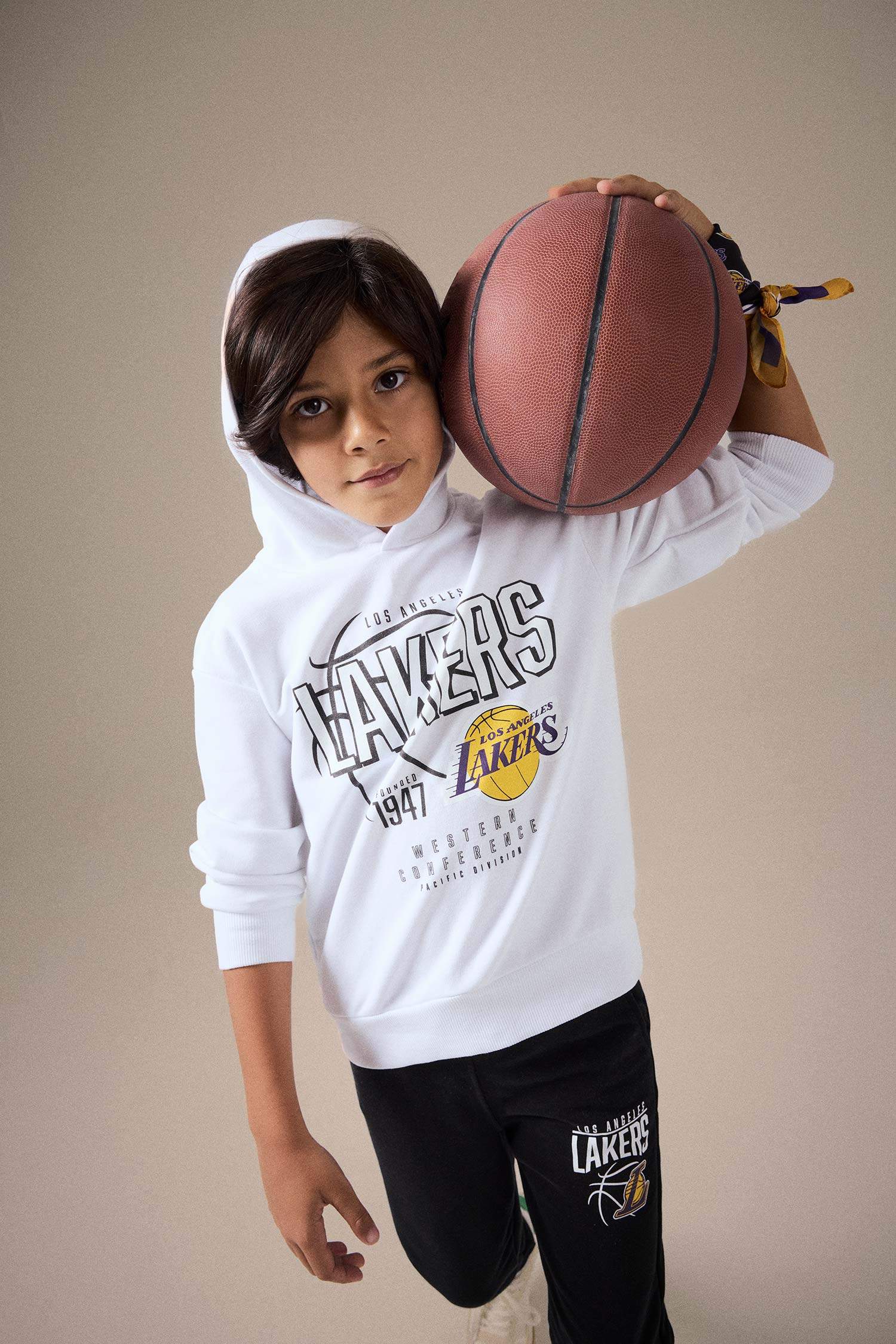Erkek Çocuk NBA Los Angeles Lakers Kapüşonlu Sweatshirt