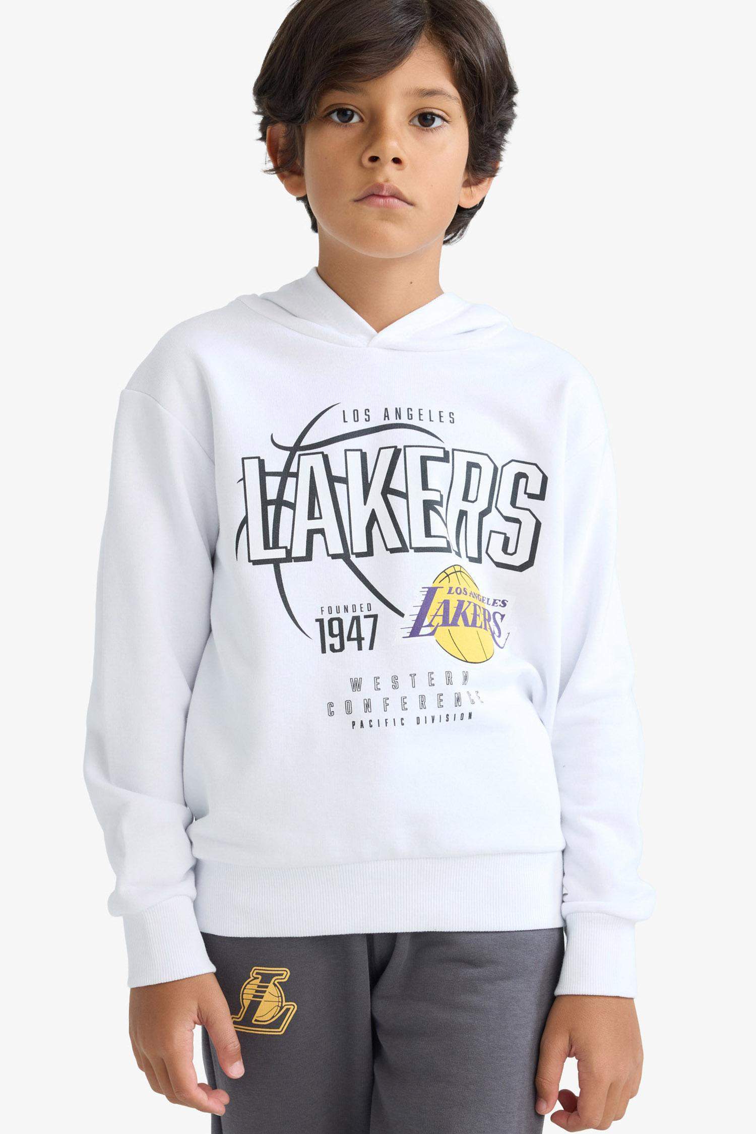 Erkek Çocuk NBA Los Angeles Lakers Kapüşonlu Sweatshirt