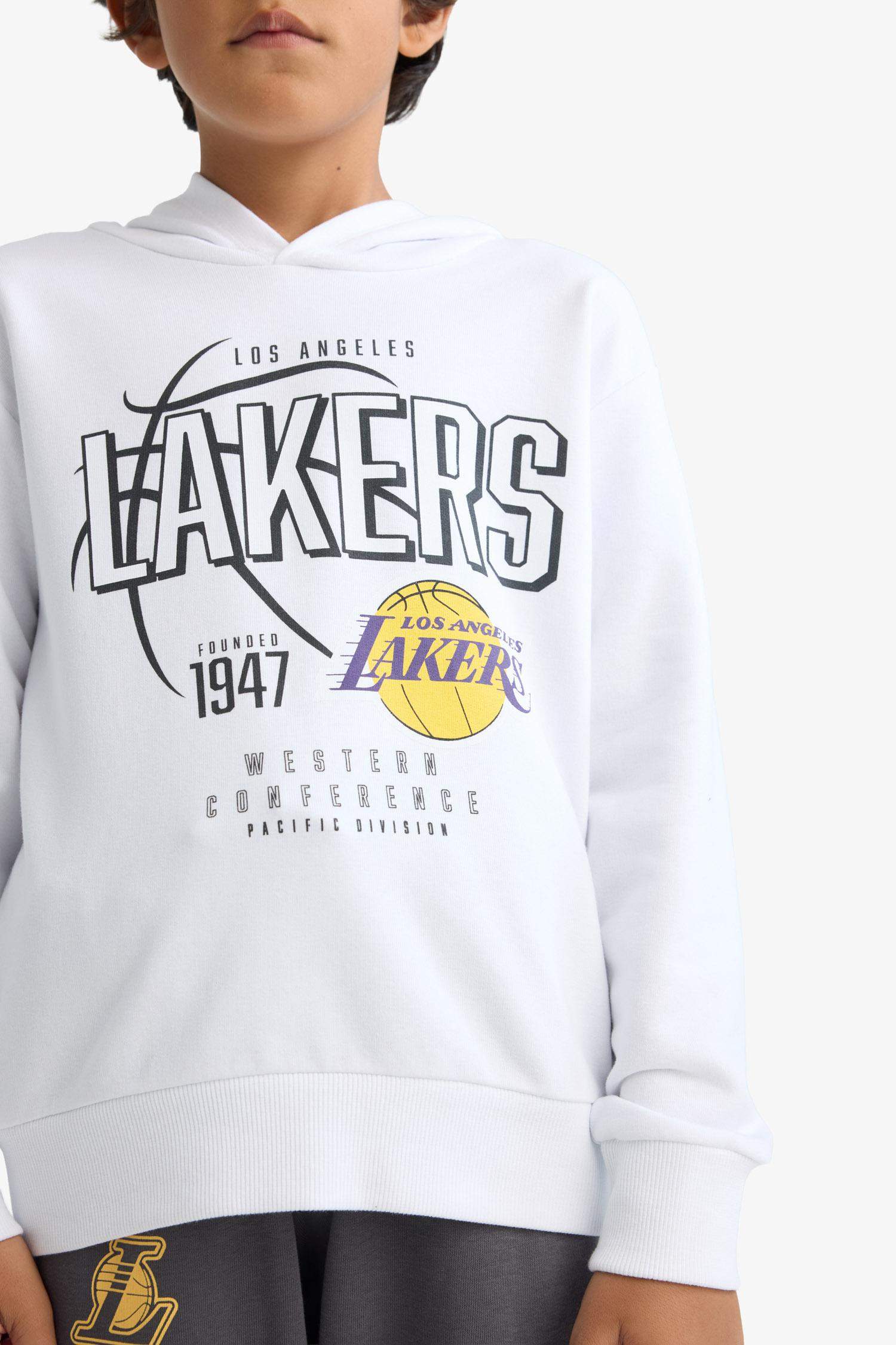 Erkek Çocuk NBA Los Angeles Lakers Kapüşonlu Sweatshirt