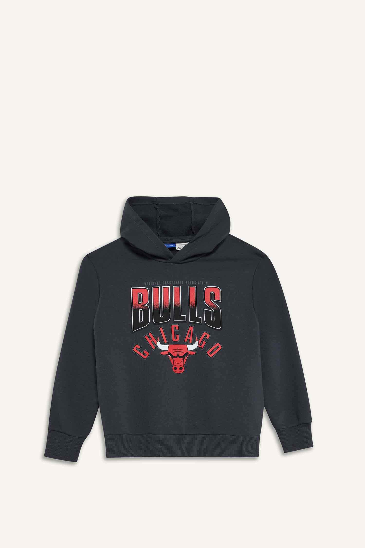 Erkek Çocuk NBA Chicago Bulls Kapüşonlu Sweatshirt