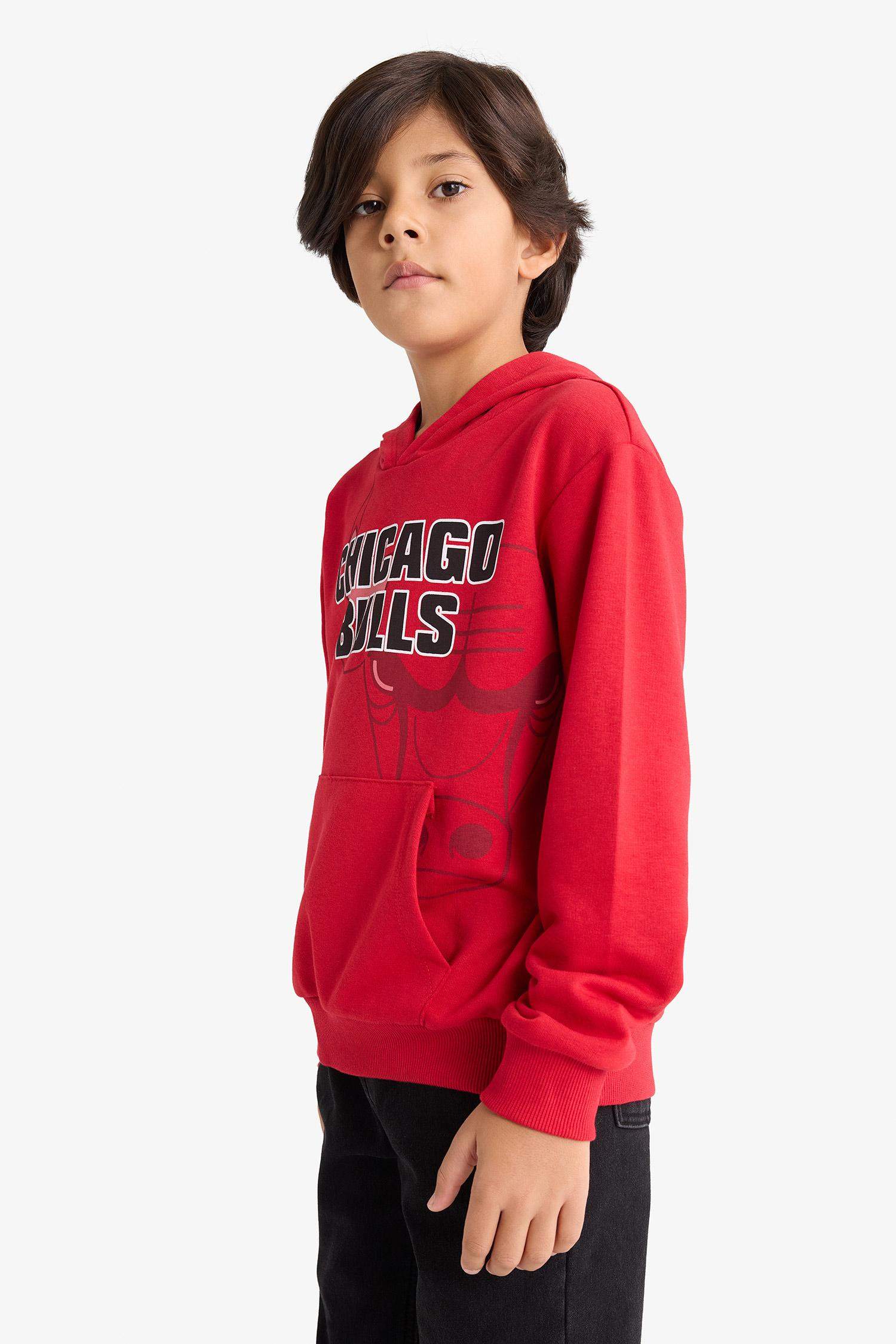 Erkek Çocuk NBA Chicago Bulls Kapüşonlu Sweatshirt