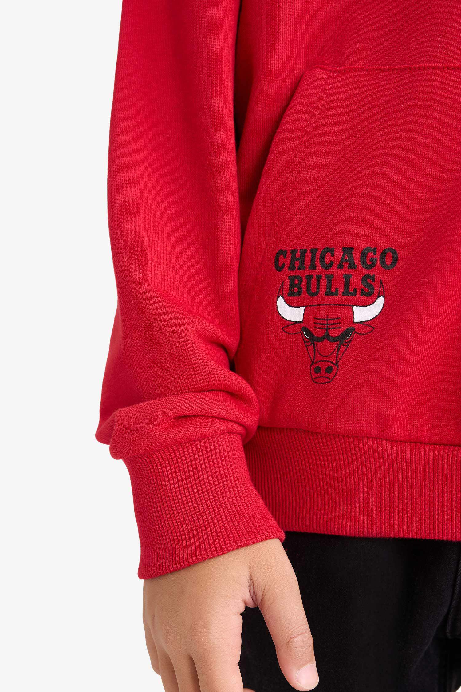 Erkek Çocuk NBA Chicago Bulls Kapüşonlu Sweatshirt
