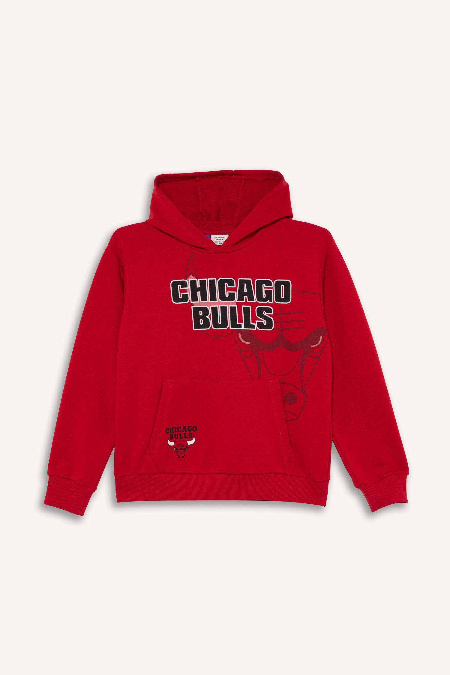 Erkek Çocuk NBA Chicago Bulls Kapüşonlu Sweatshirt