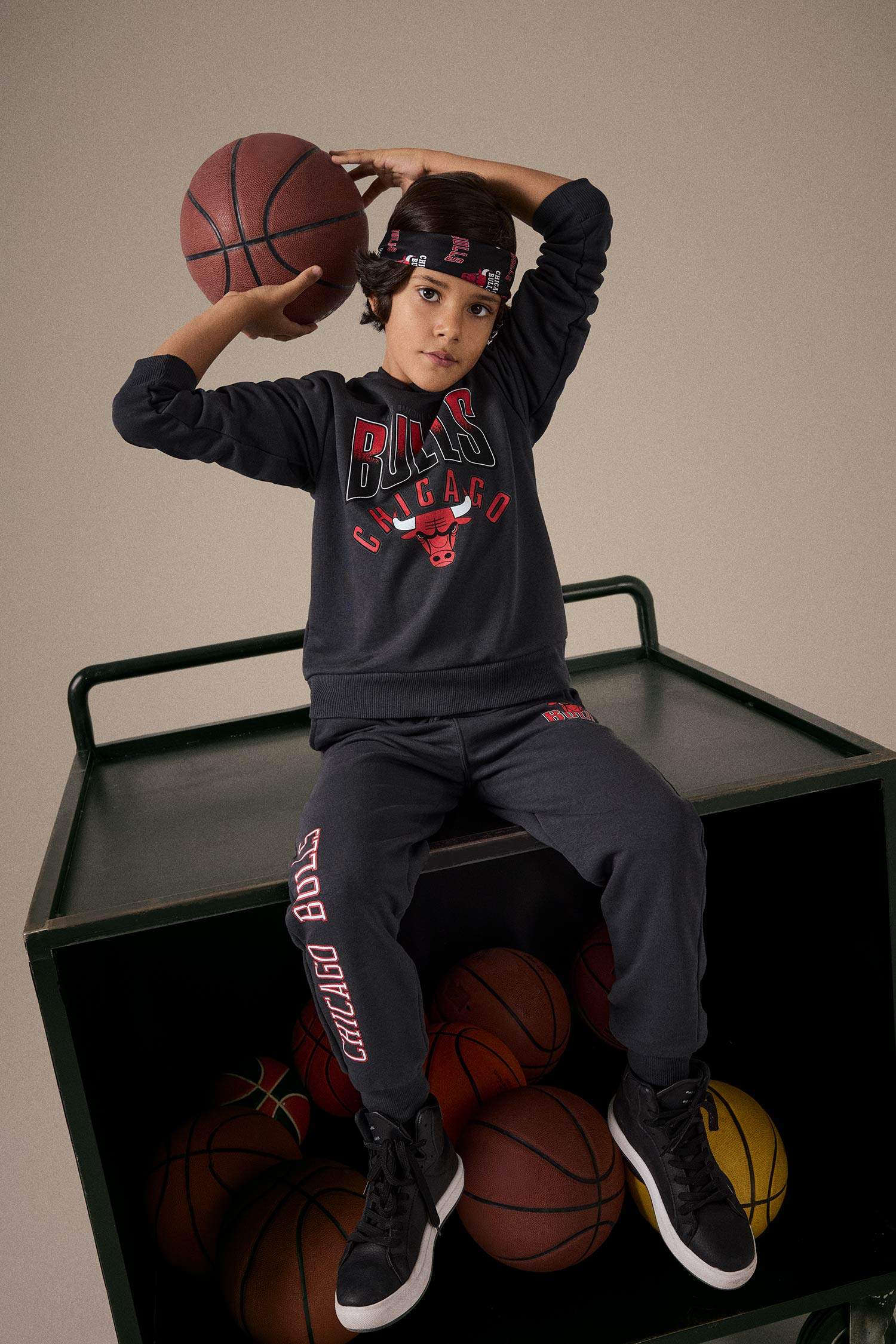 Erkek Çocuk NBA Chicago Bulls Beli Lastikli Jogger Eşofman Altı