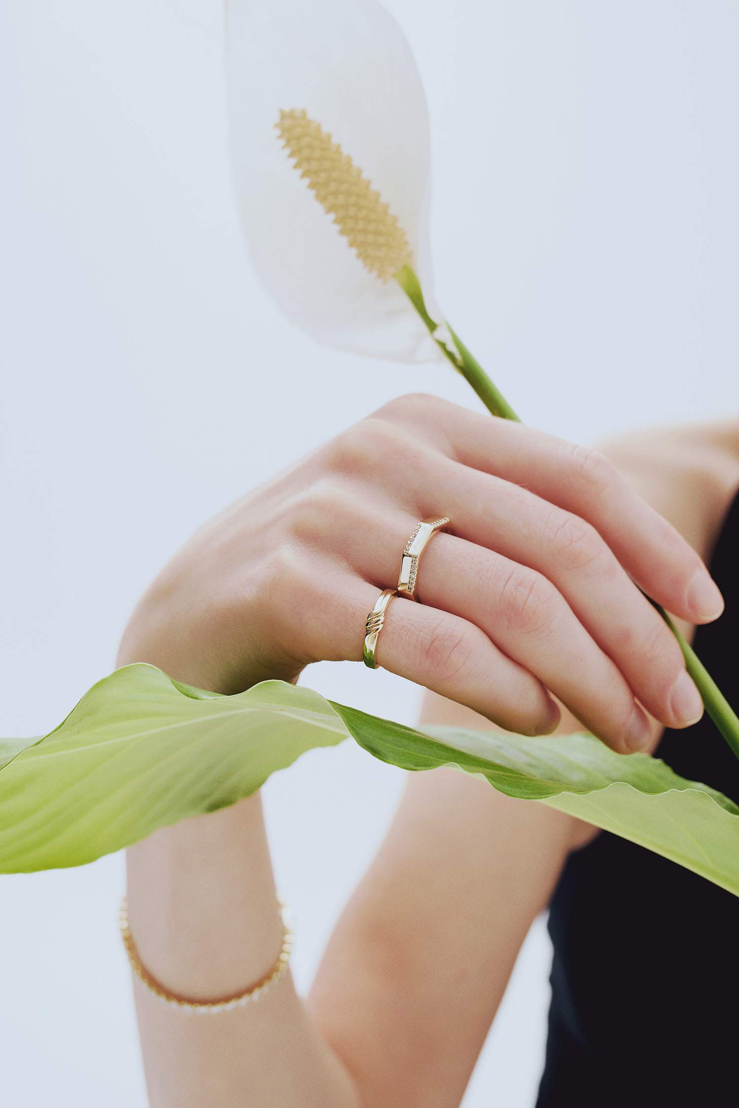 Reis x DeFacto 14 Ayar Altın Kaplama Tria Memoria Kadın 3'lü Gold Yüzük