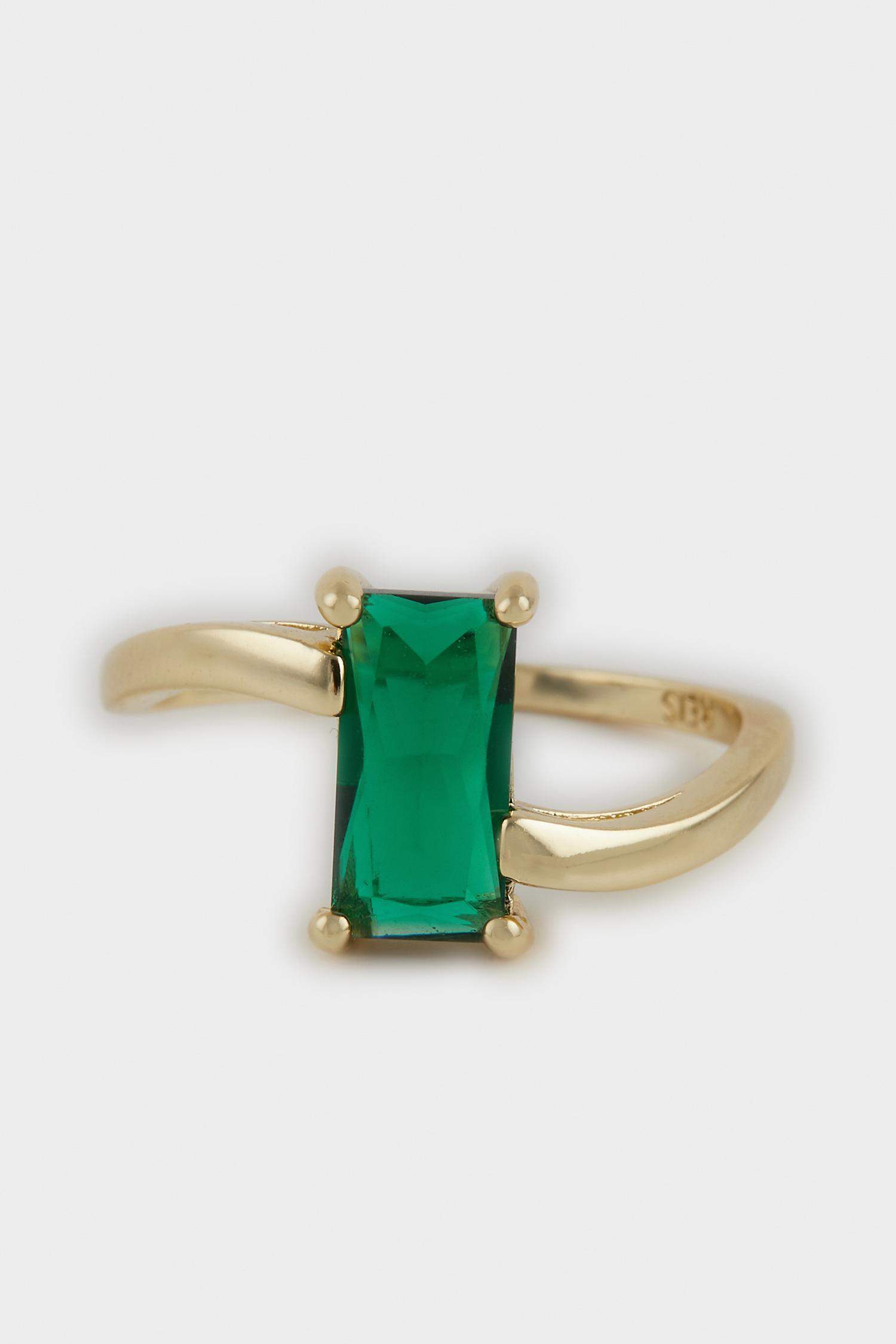 Reis x DeFacto 14K Gold Plated Grassy Shine Woman 2 Piece Gold Rings