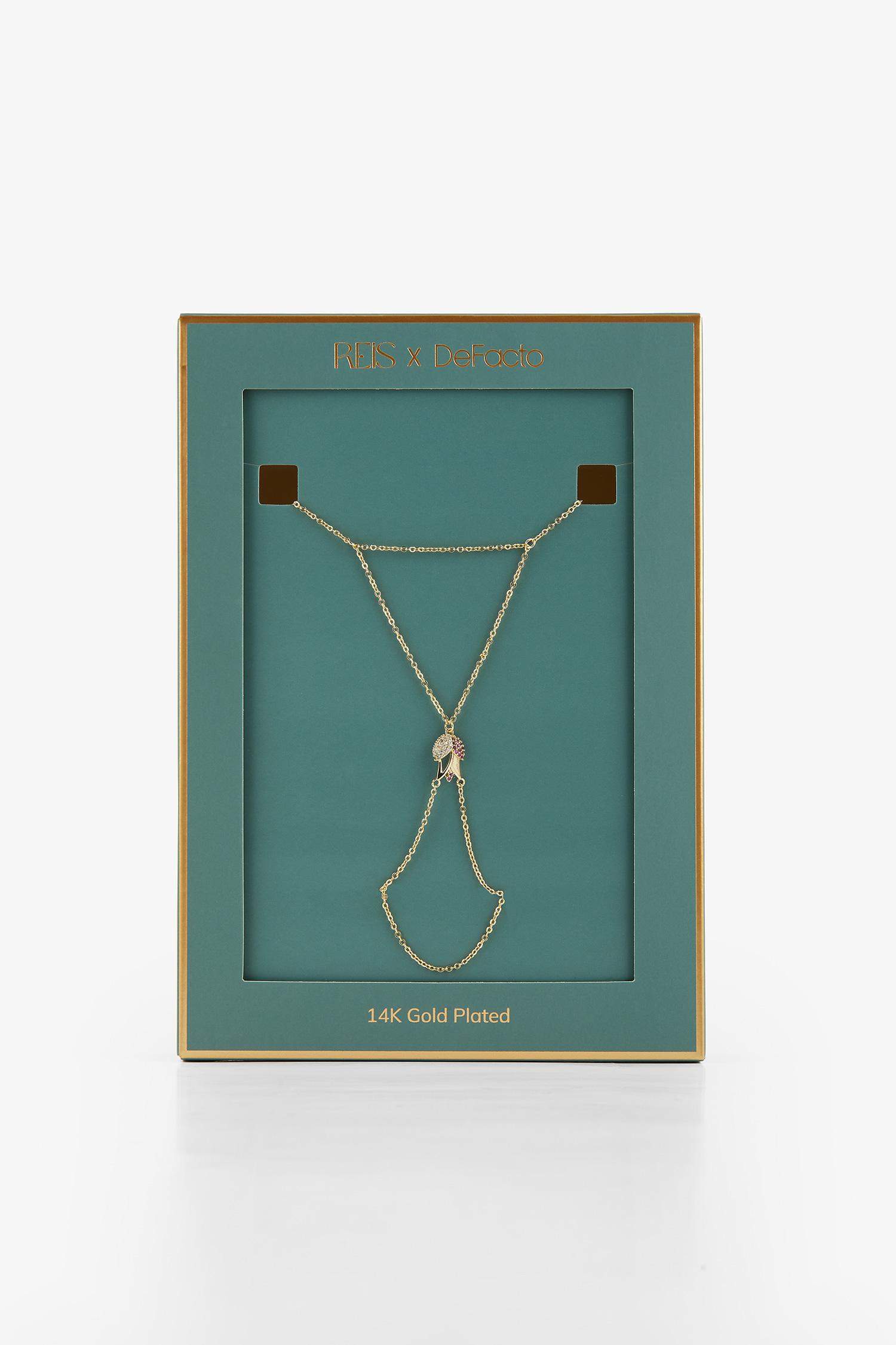 سوار يد ذهبي بحجر بنفسجي من Reis x DeFacto