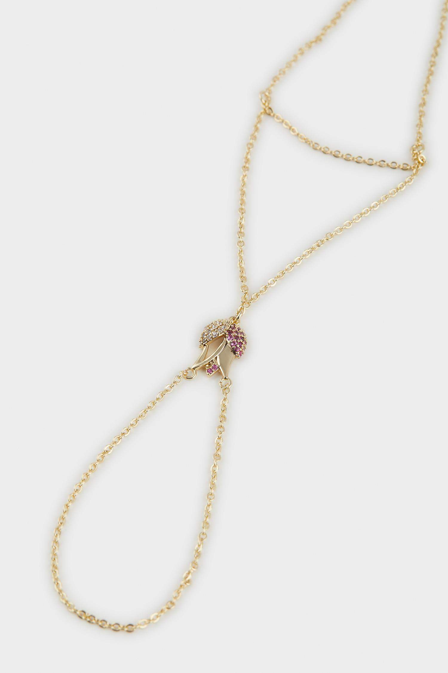 سوار يد ذهبي بحجر بنفسجي من Reis x DeFacto