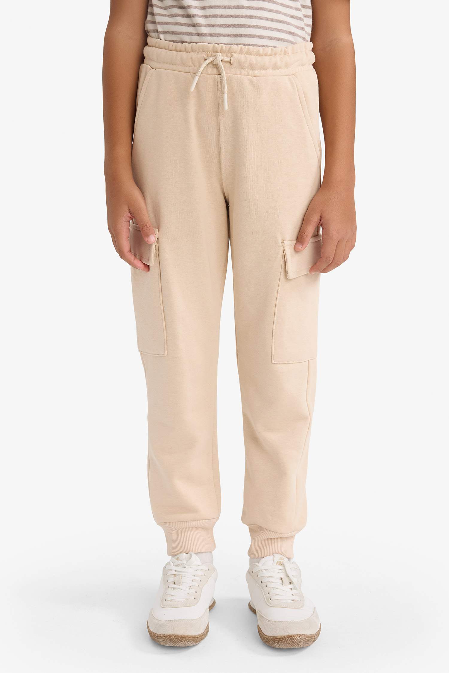 Boy Elastic Waist Cargo Sweatpants