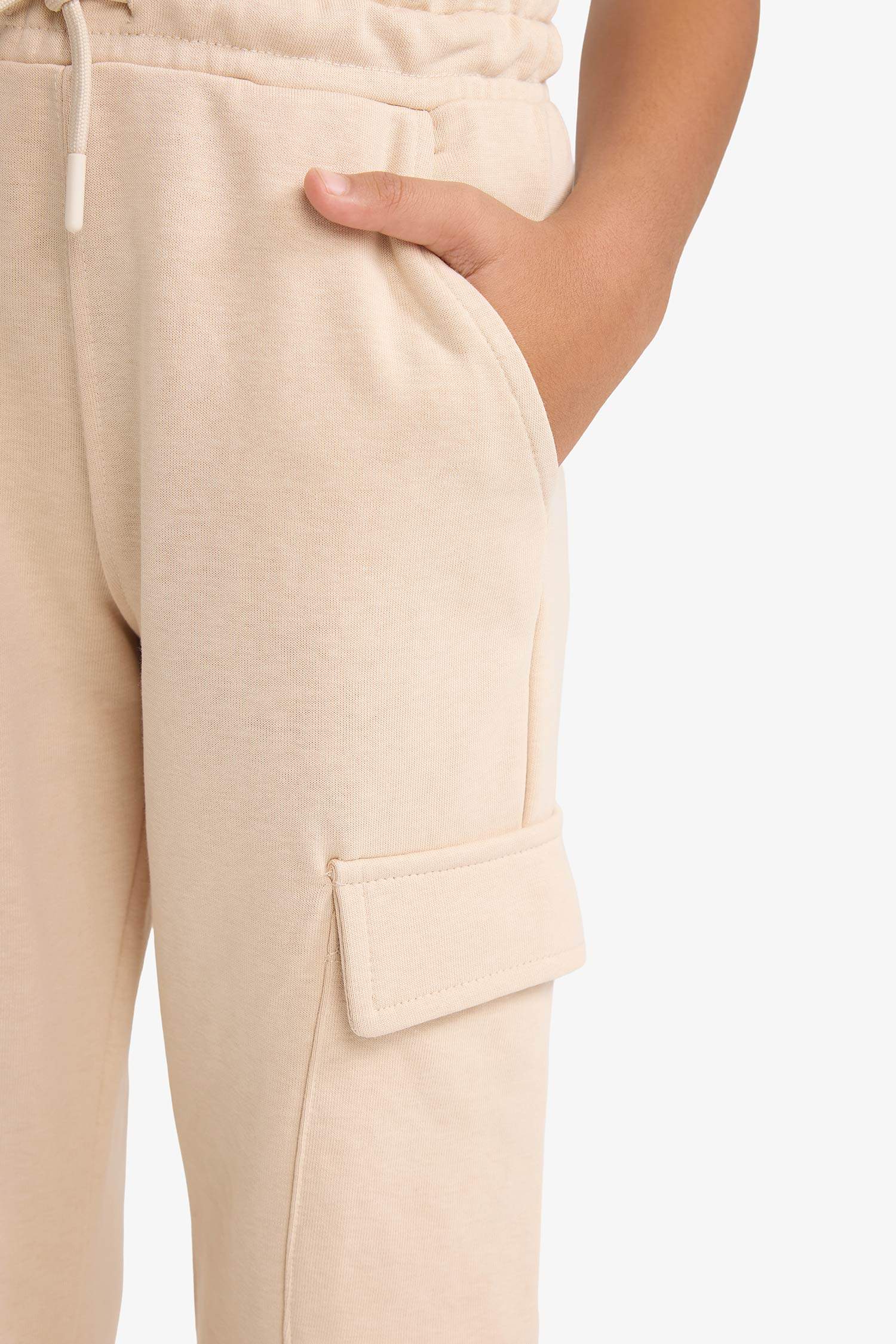 Boy Elastic Waist Cargo Sweatpants