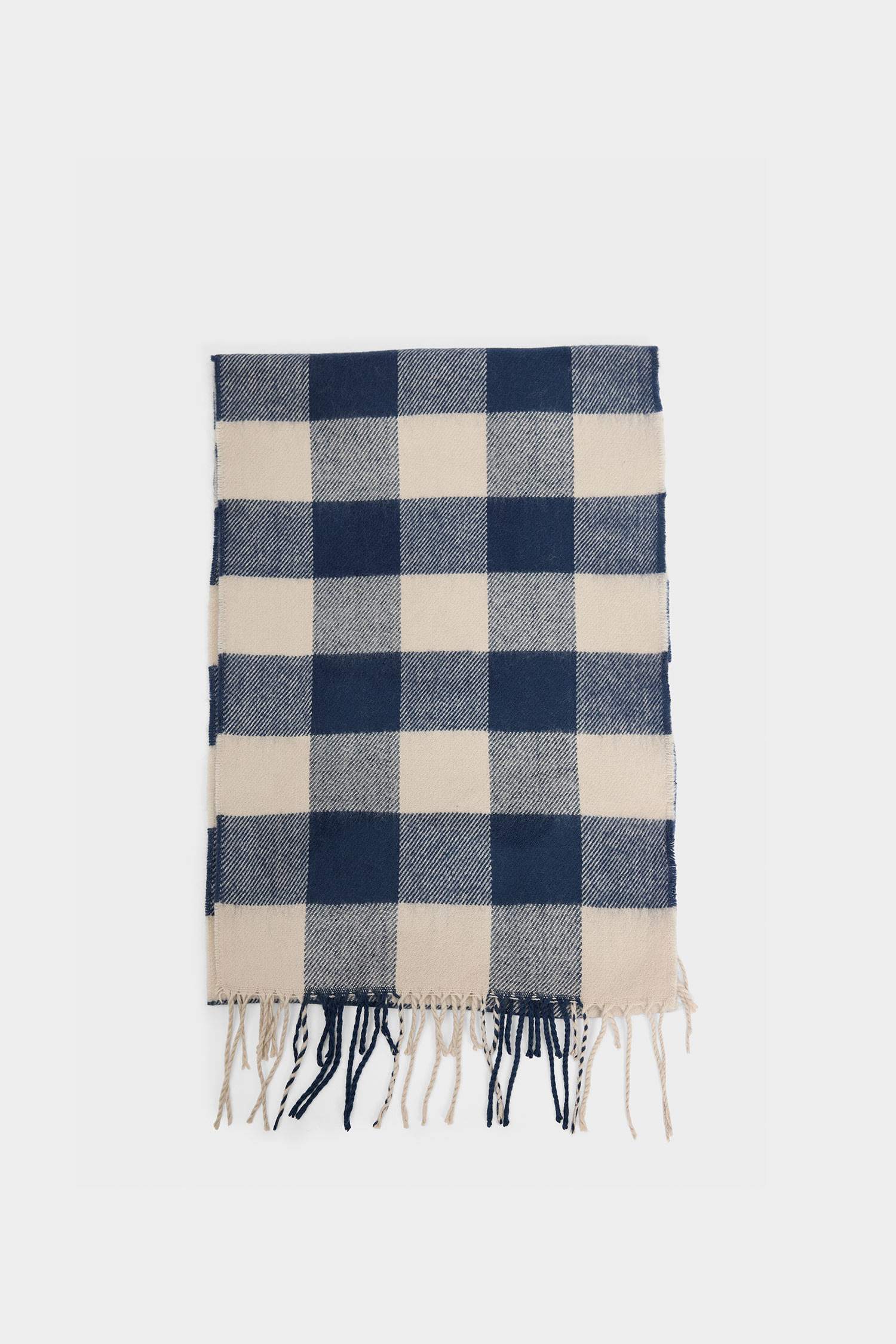 Man Plaid Neck Scarf