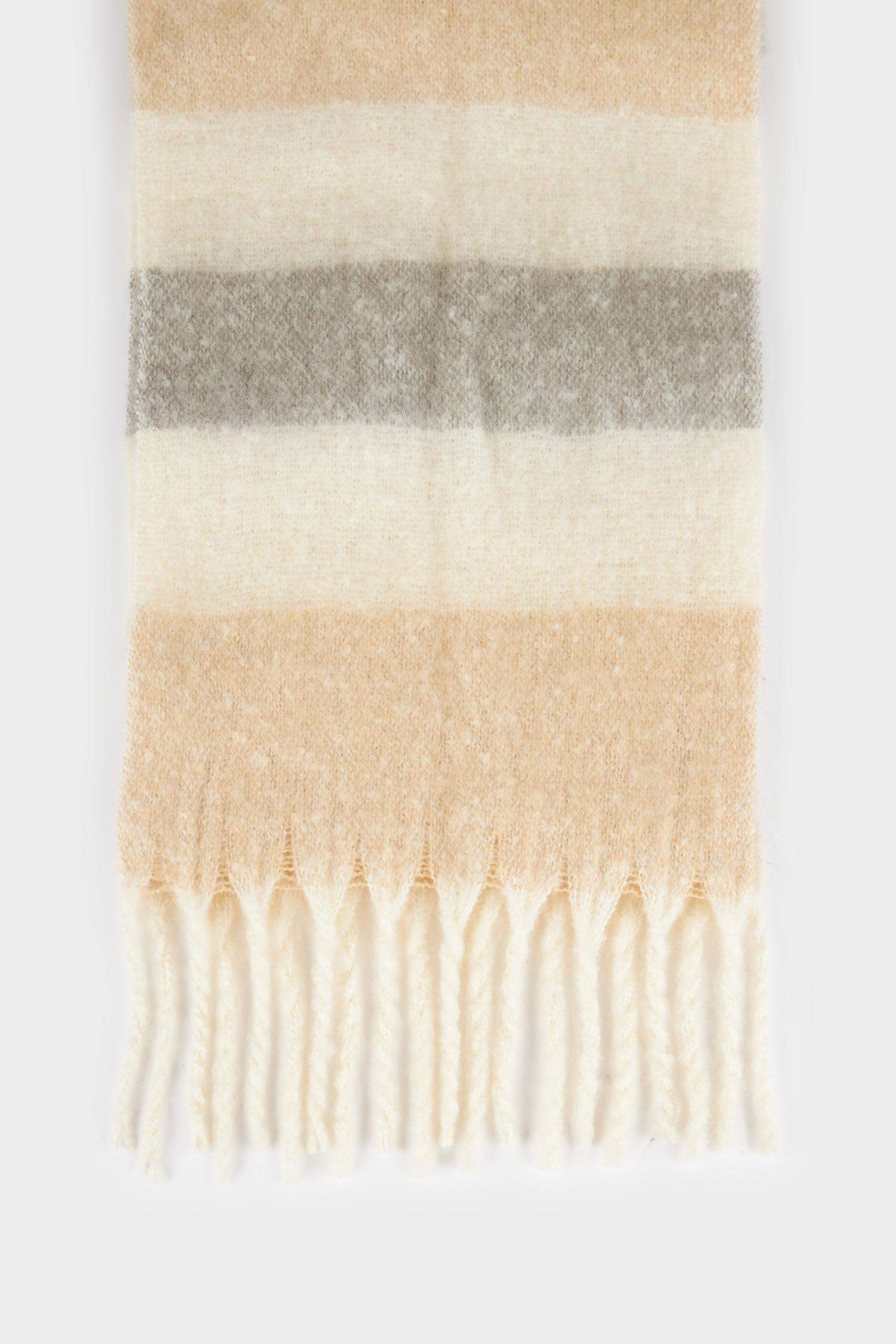 Kız Çocuk Renk Bloklu Dokuma Atkı