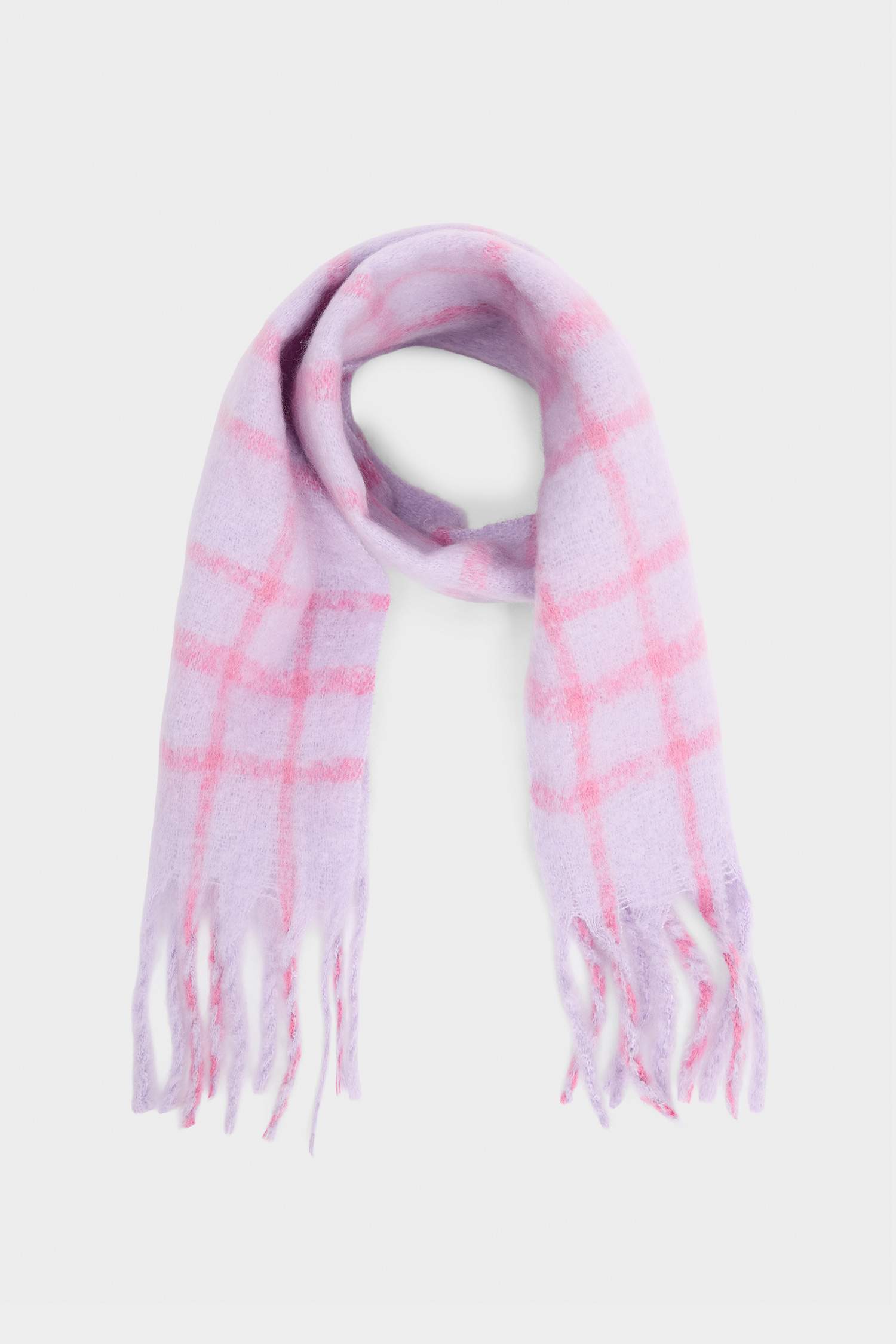 Тканый шарф для девочек с блоками цвета.