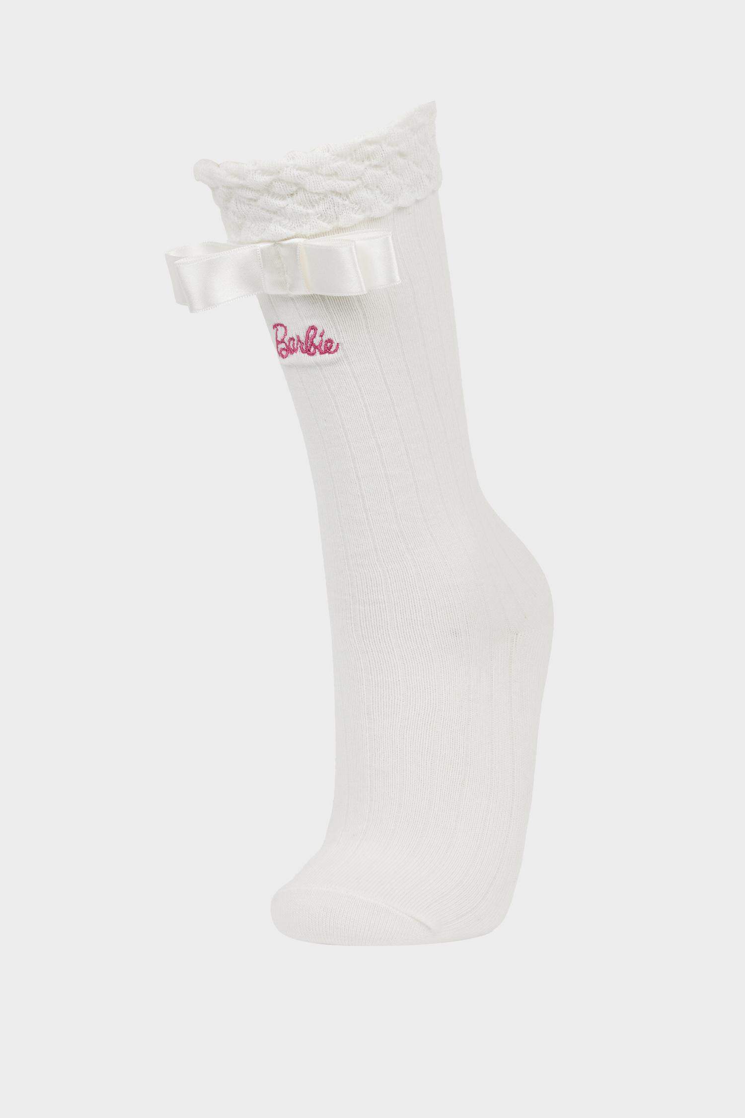 Barbie Pamuklu Diz Altı Okul Çorabı Kız Çocuk