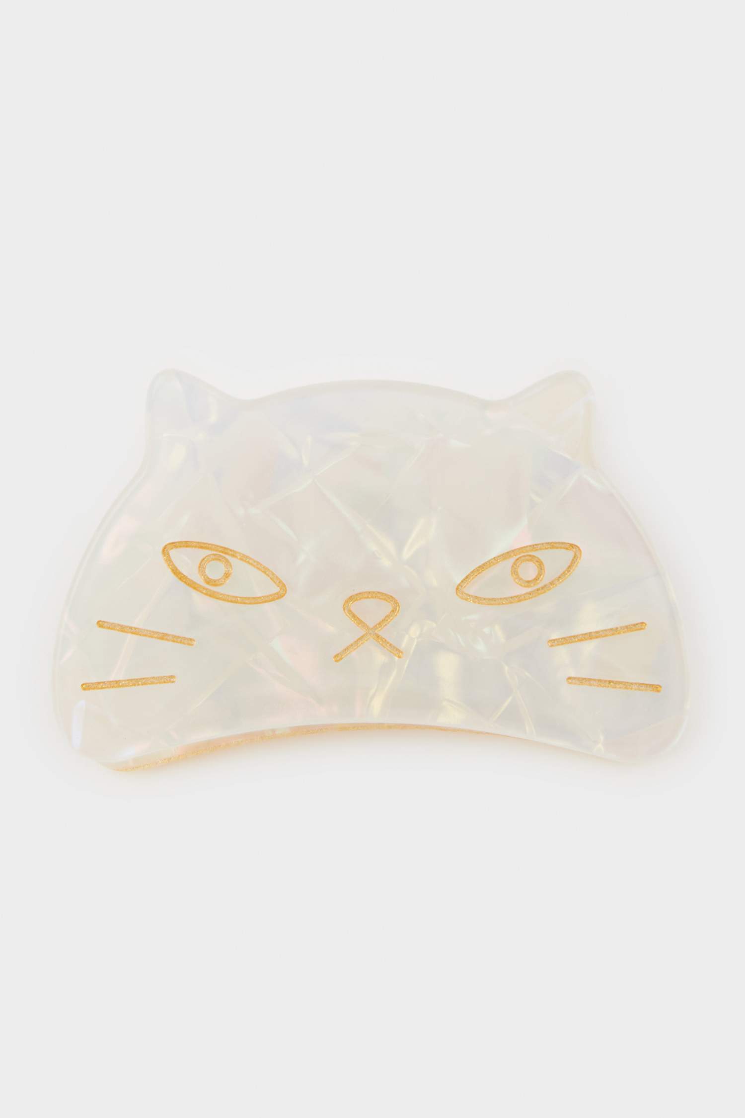 Pince à cheveux avec chat pour femme