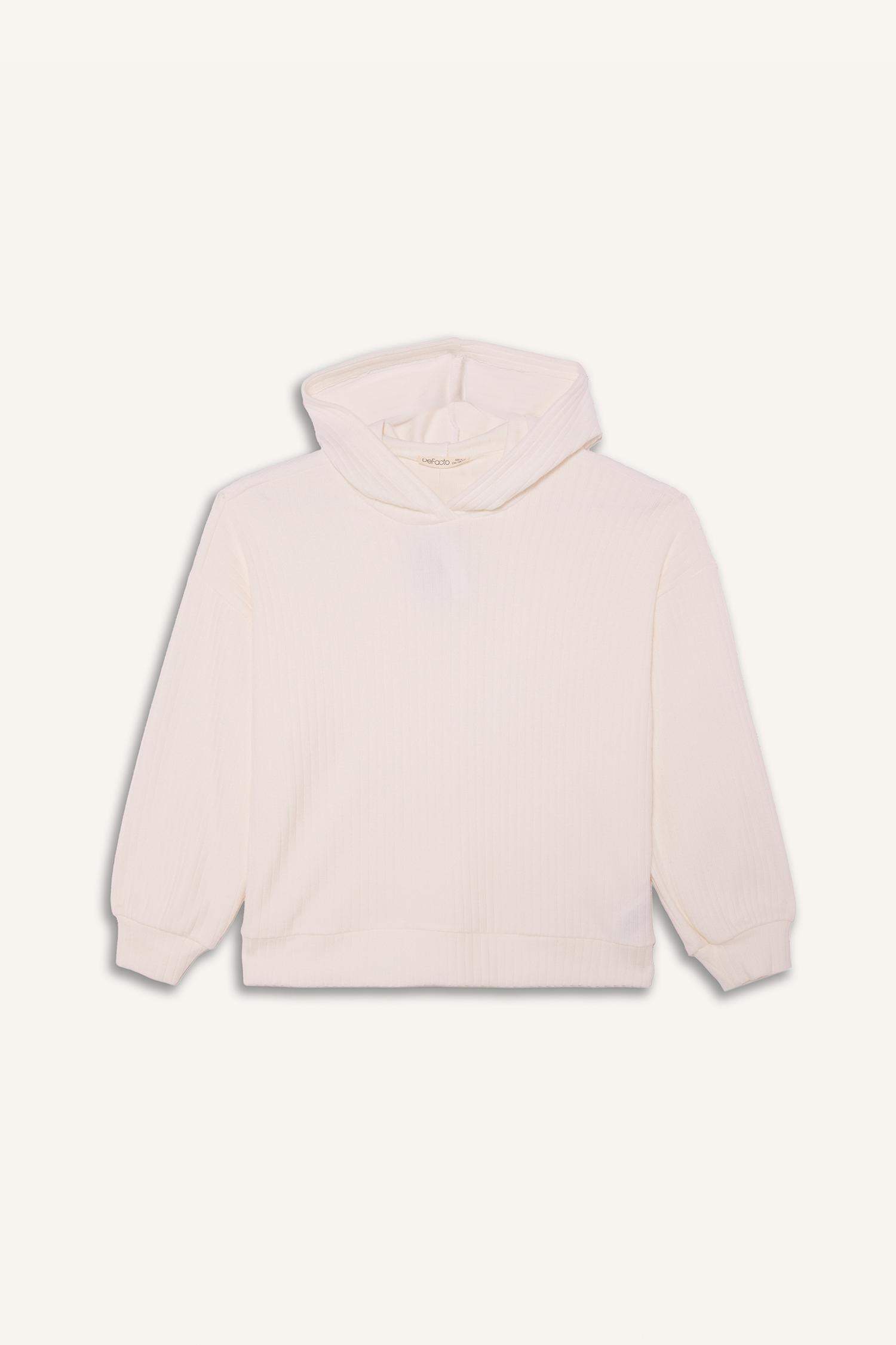 2'li Takım Kapüşonlu Sweatshirt Eşofman Altı Kız Çocuk