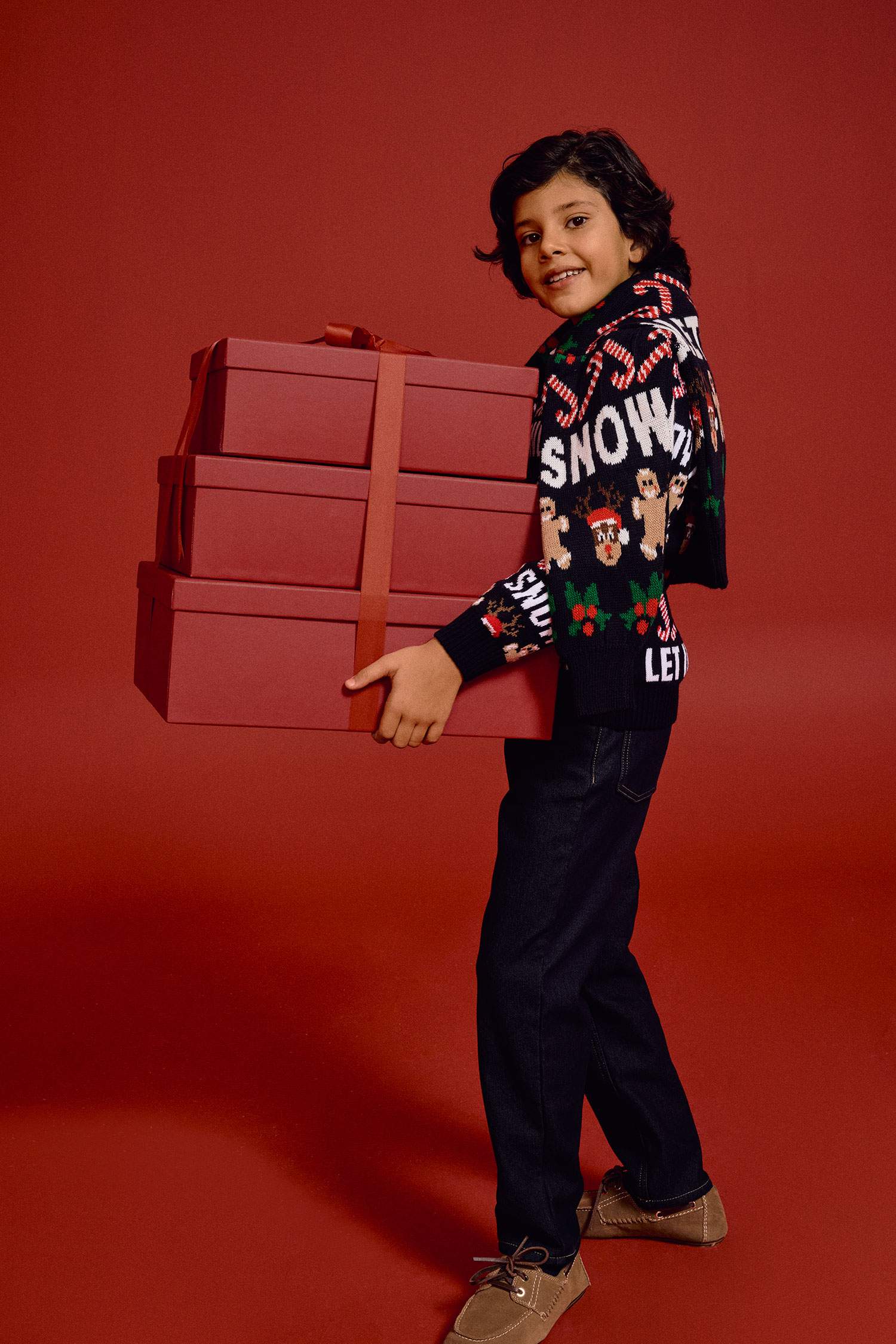 Straight Fit Denim Trousers