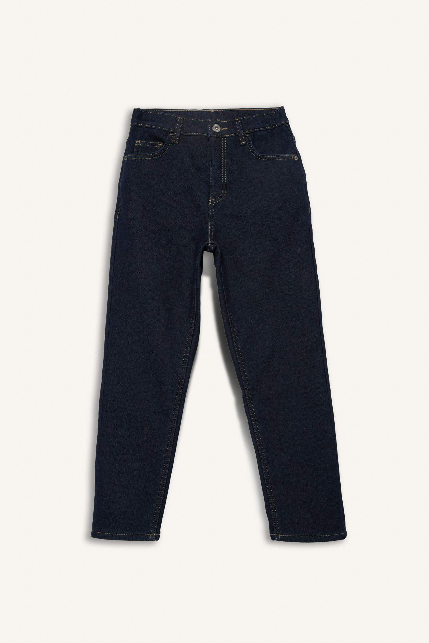 Straight Fit Denim Trousers