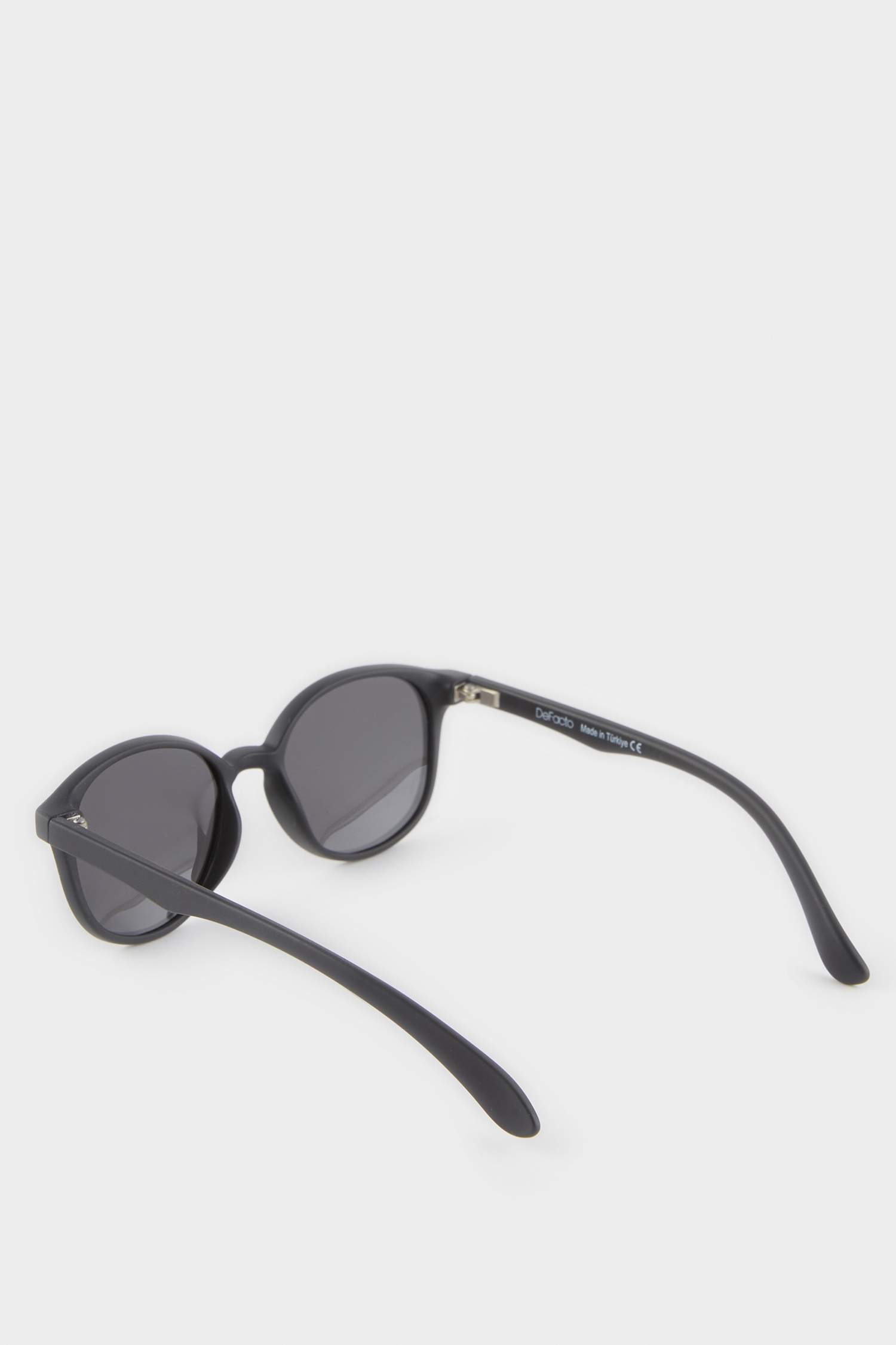 Kız Çocuk Yuvarlak Siyah Plastik Çerçeve Siyah Cam Polarize Güneş Gözlüğü