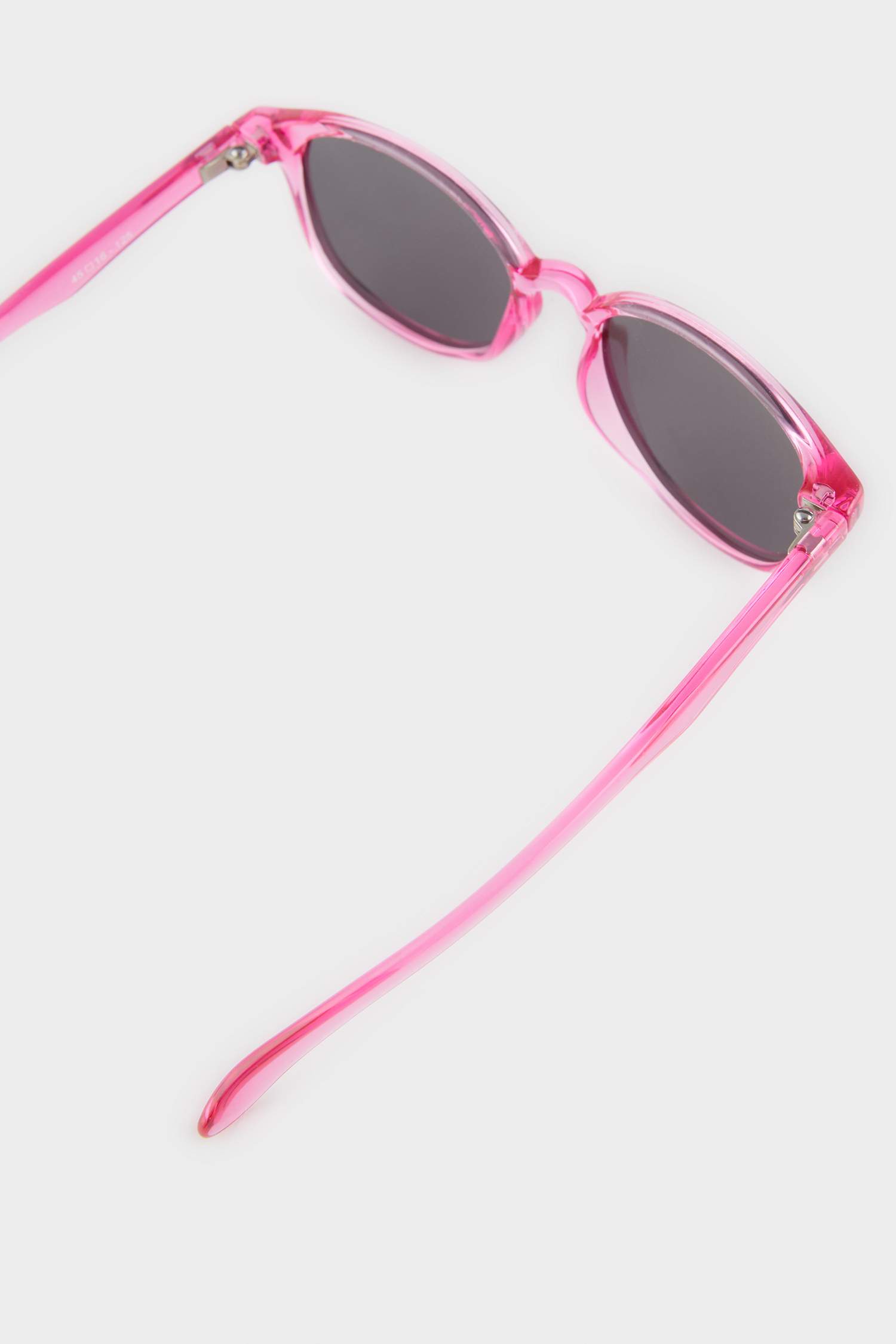 Kız Çocuk Yuvarlak Fuşya Plastik Çerçeve Siyah Cam Polarize Güneş Gözlüğü