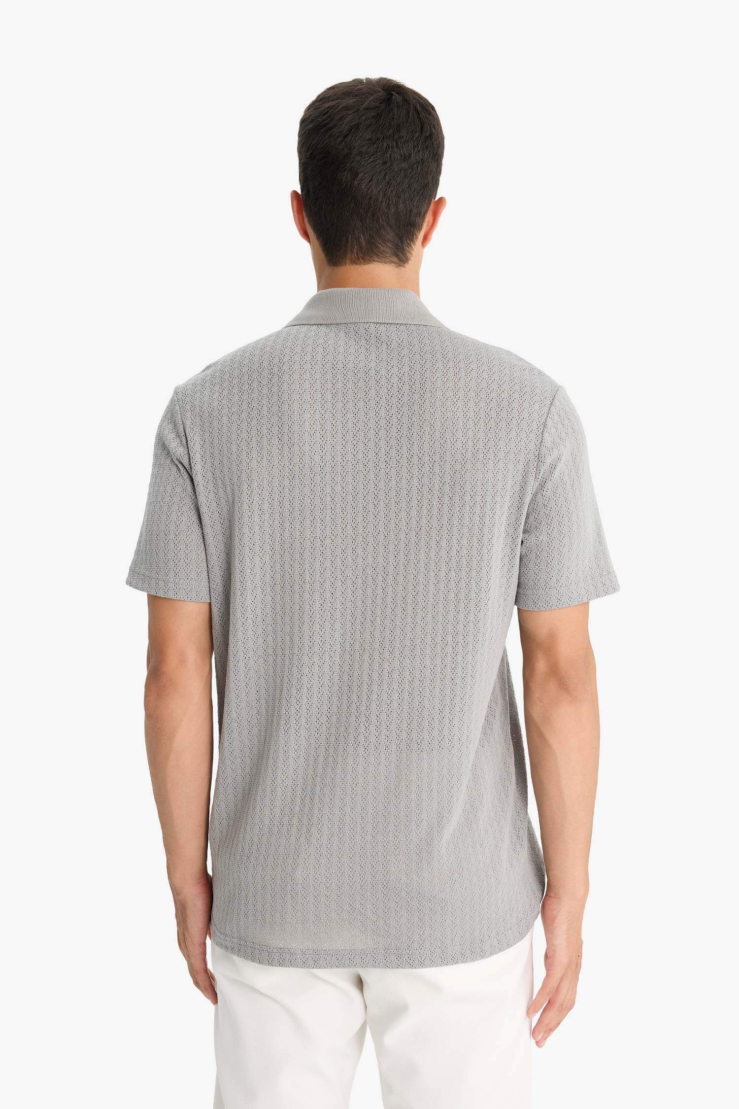 Knitwear Look Polo T-Shirt