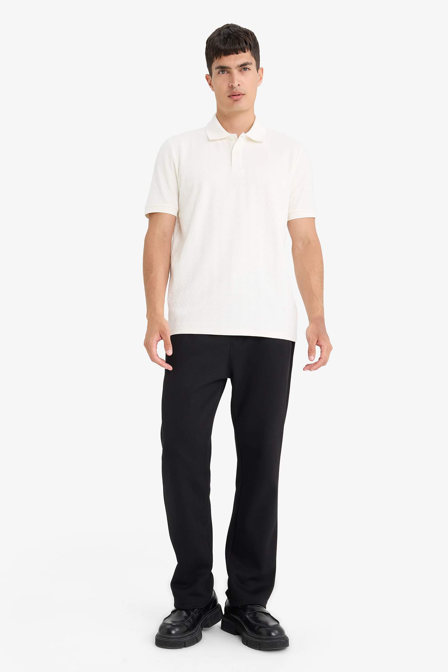 Knitwear Look Polo T-Shirt