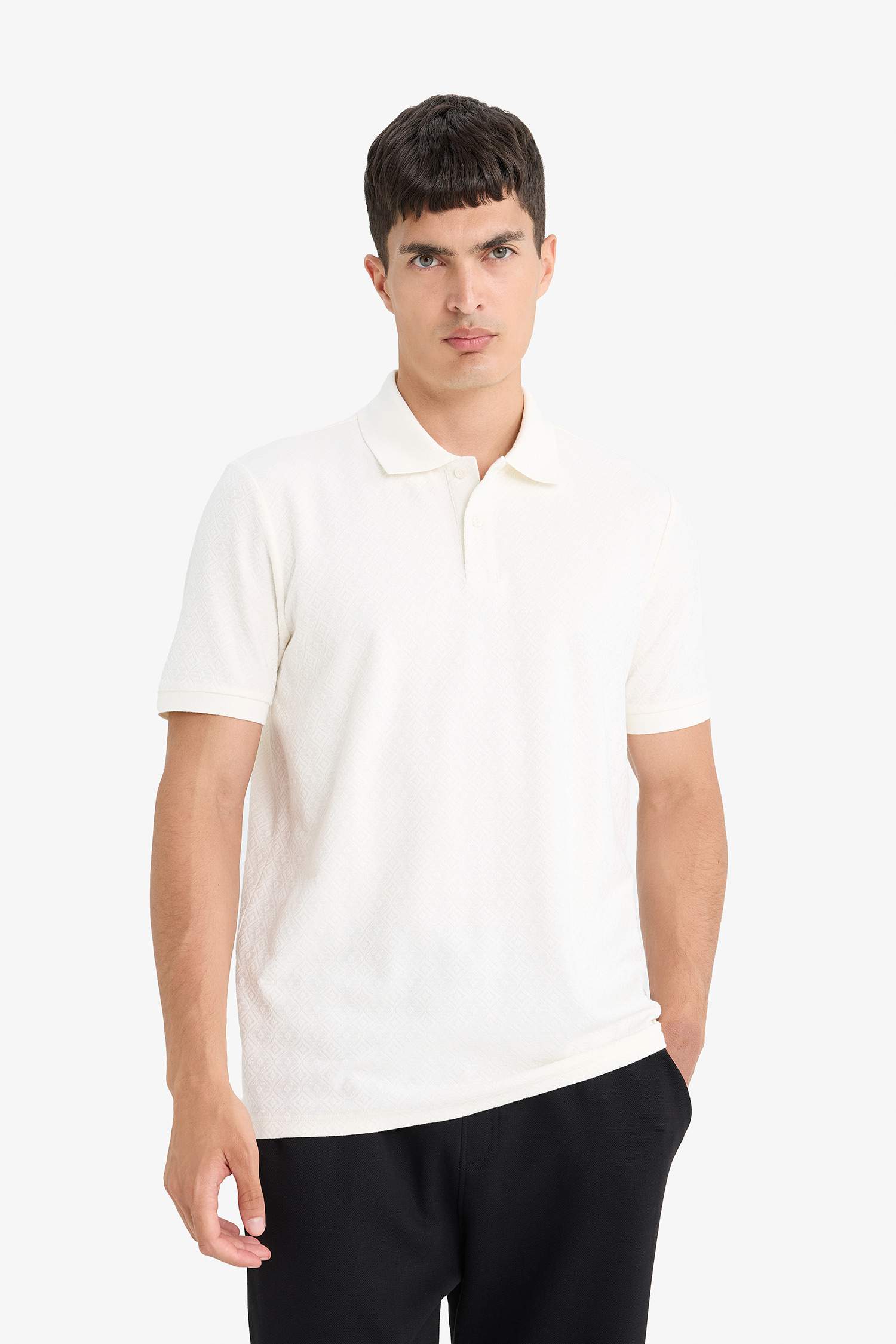 Knitwear Look Polo T-Shirt