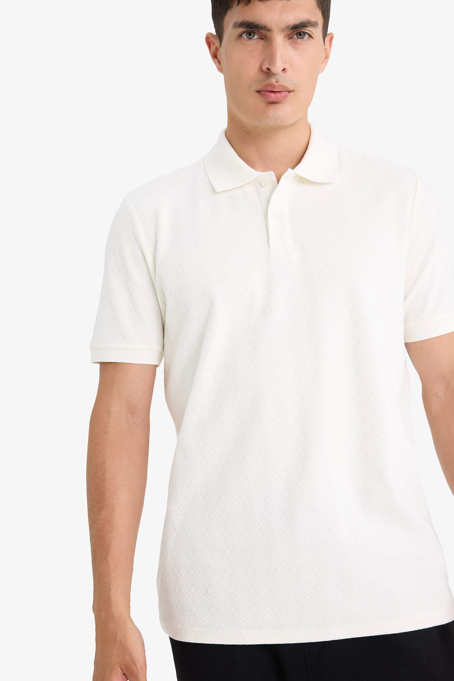 Knitwear Look Polo T-Shirt