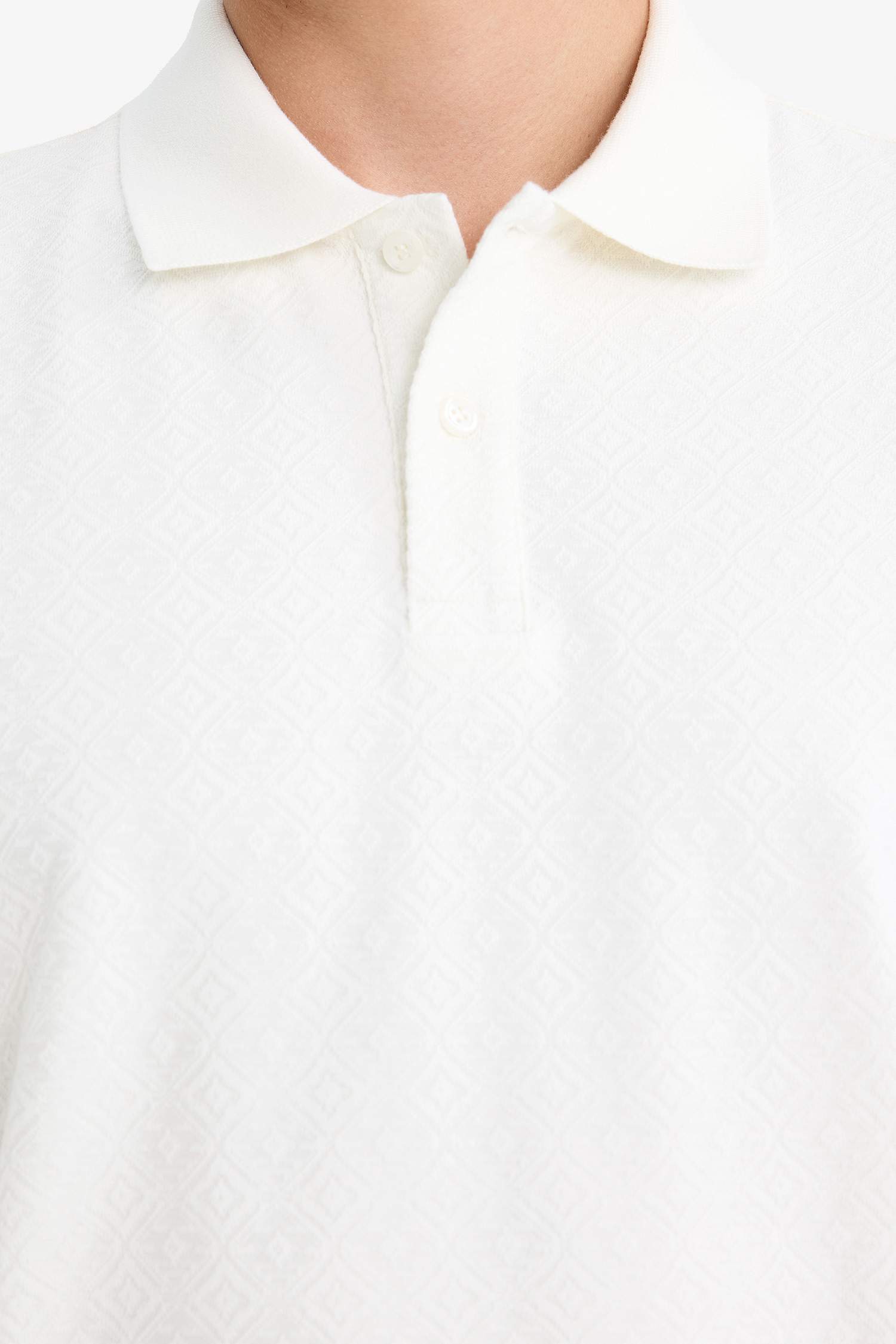 Knitwear Look Polo T-Shirt