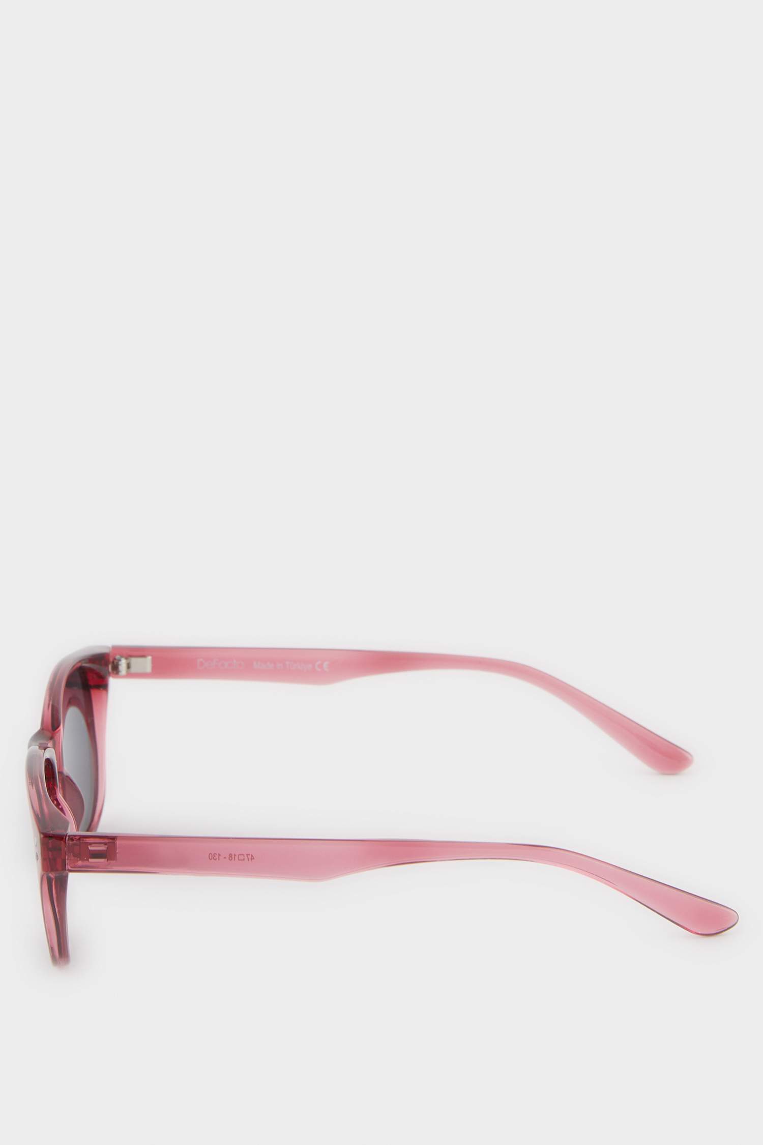 Kız Çocuk Yuvarlak Bordo Plastik Çerçeve Siyah Cam Polarize Güneş Gözlüğü