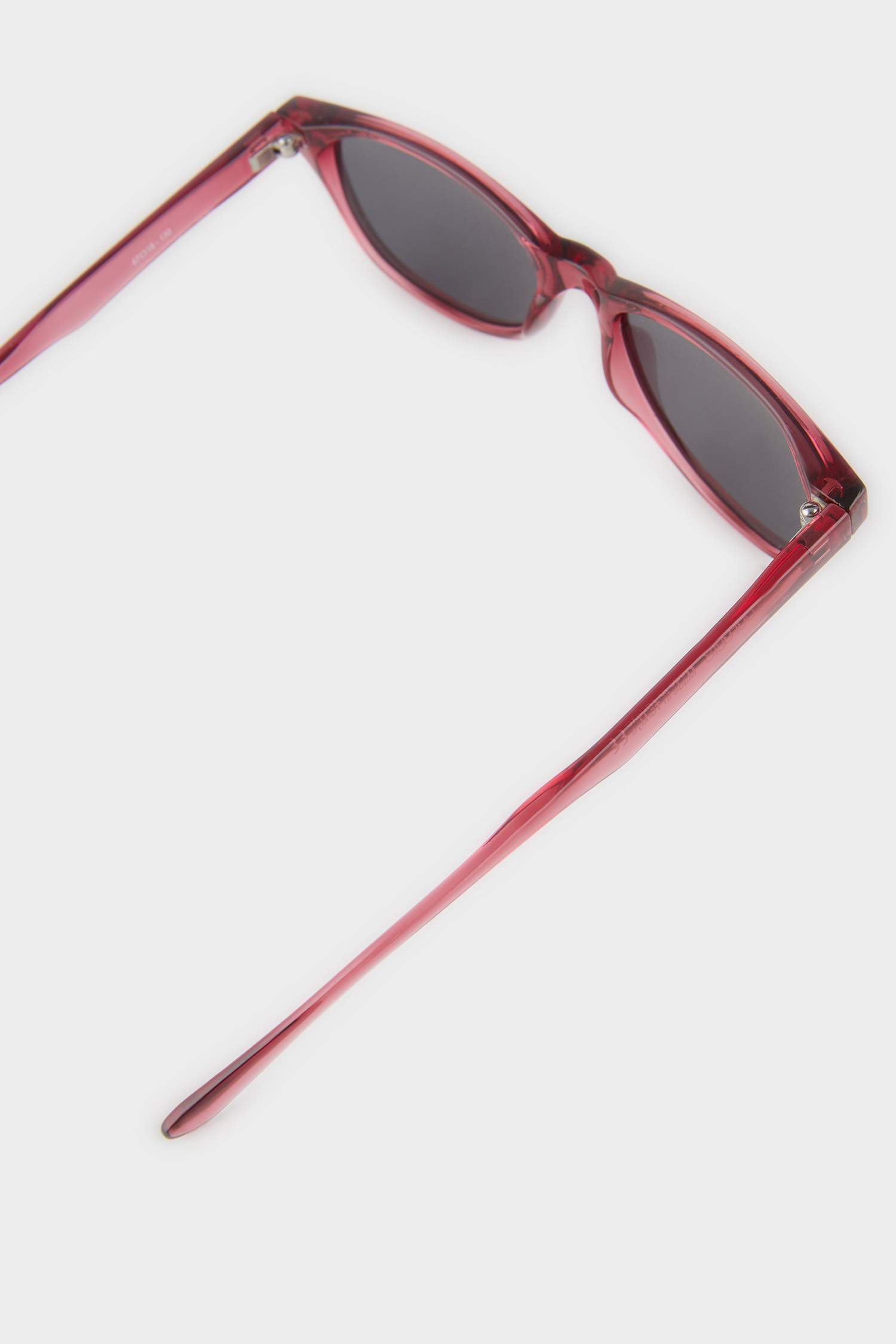 Kız Çocuk Yuvarlak Bordo Plastik Çerçeve Siyah Cam Polarize Güneş Gözlüğü