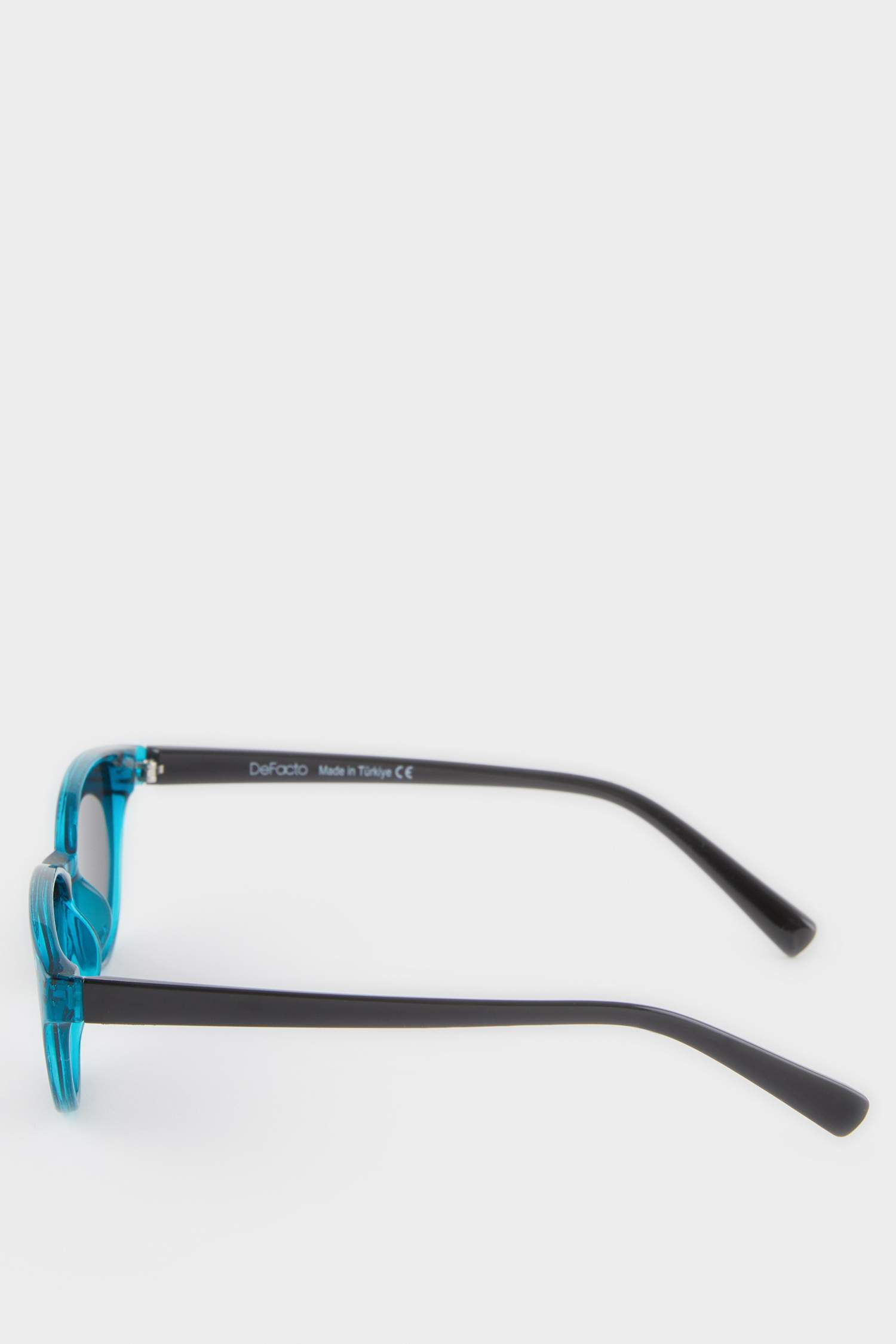 Kız Çocuk Yuvarlak Mavi Plastik Çerçeve Siyah Cam Polarize Güneş Gözlüğü