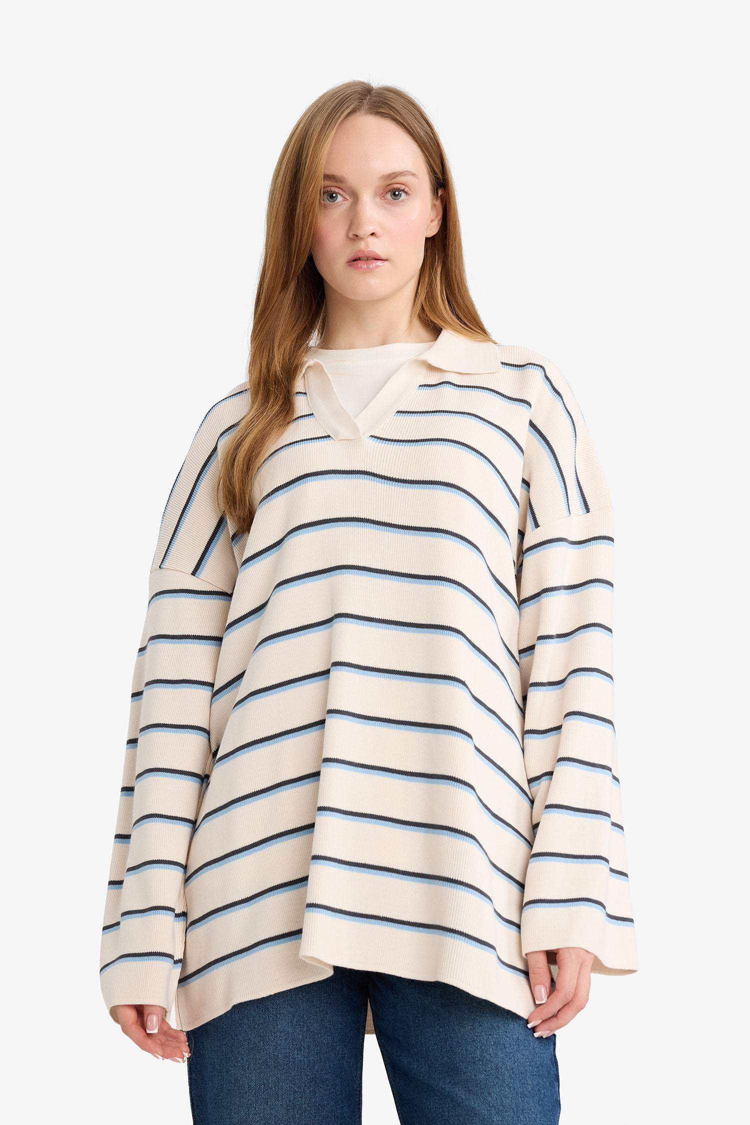 تونيك تريكو قصة عادية برقبة بولو