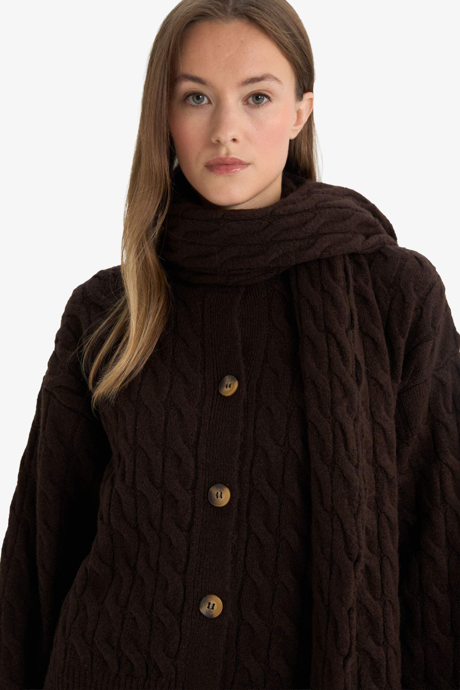 Relax Fit Crew Neck Knitwear Cardigan