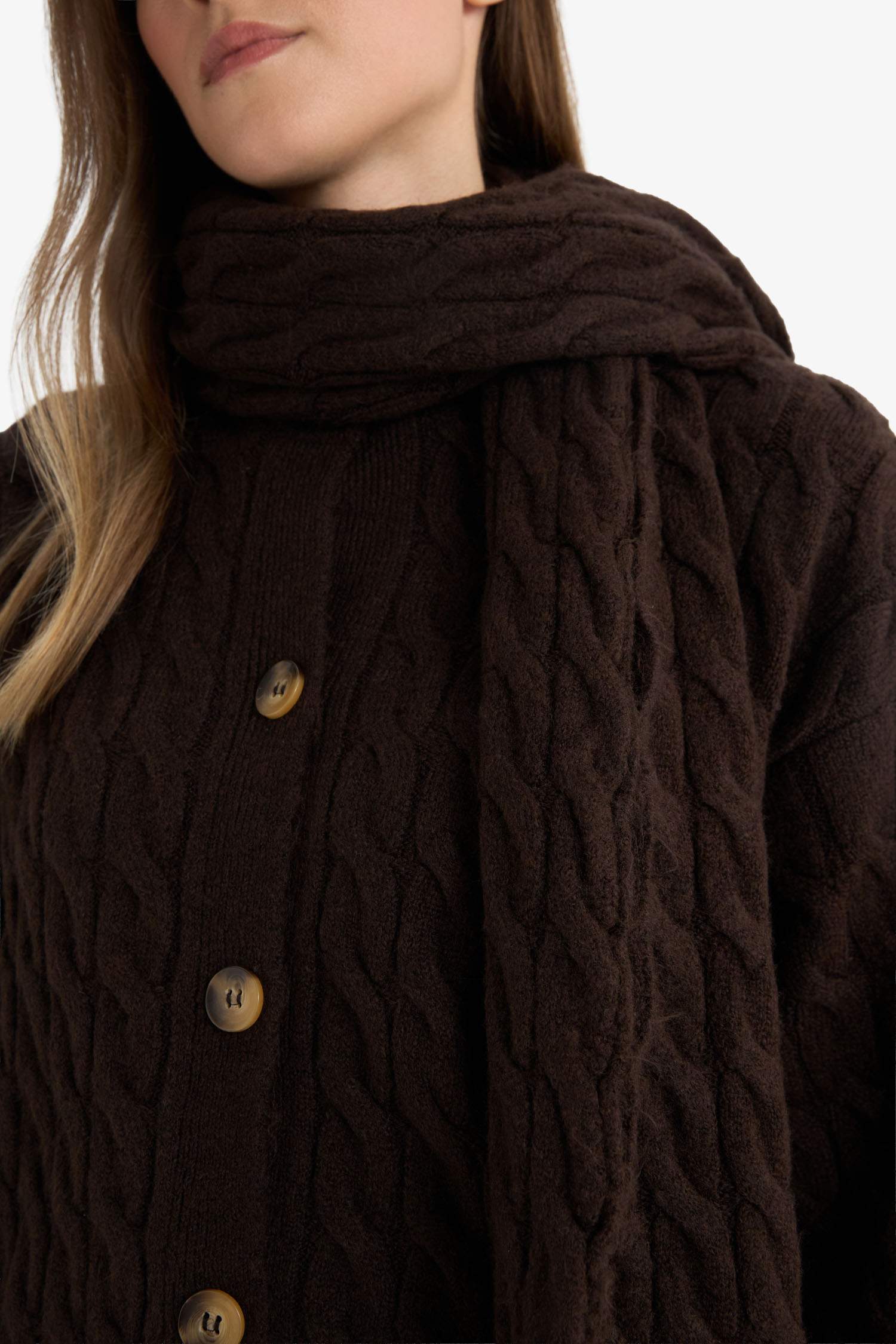 Relax Fit Crew Neck Knitwear Cardigan