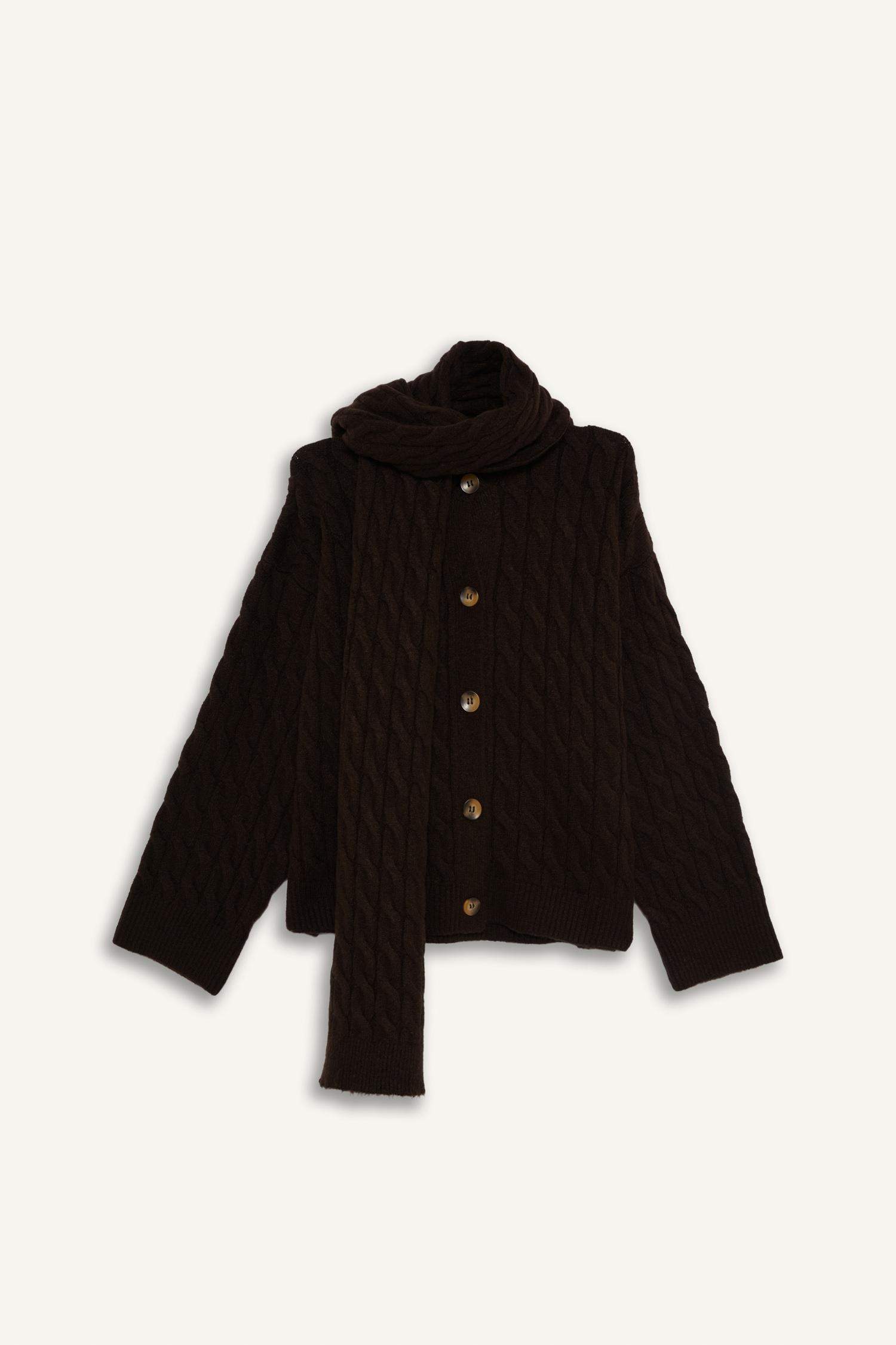 Relax Fit Crew Neck Knitwear Cardigan