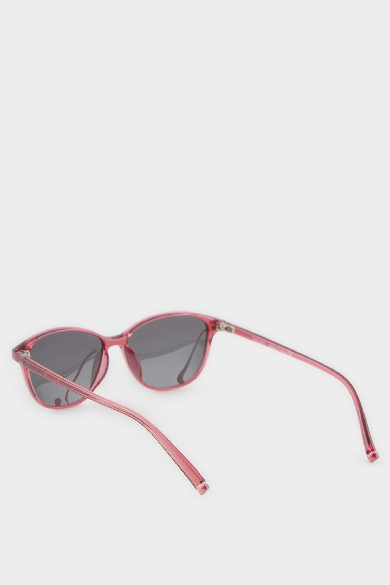 Kız Çocuk Yuvarlak Bordo Plastik Çerçeve Siyah Cam Polarize Güneş Gözlüğü