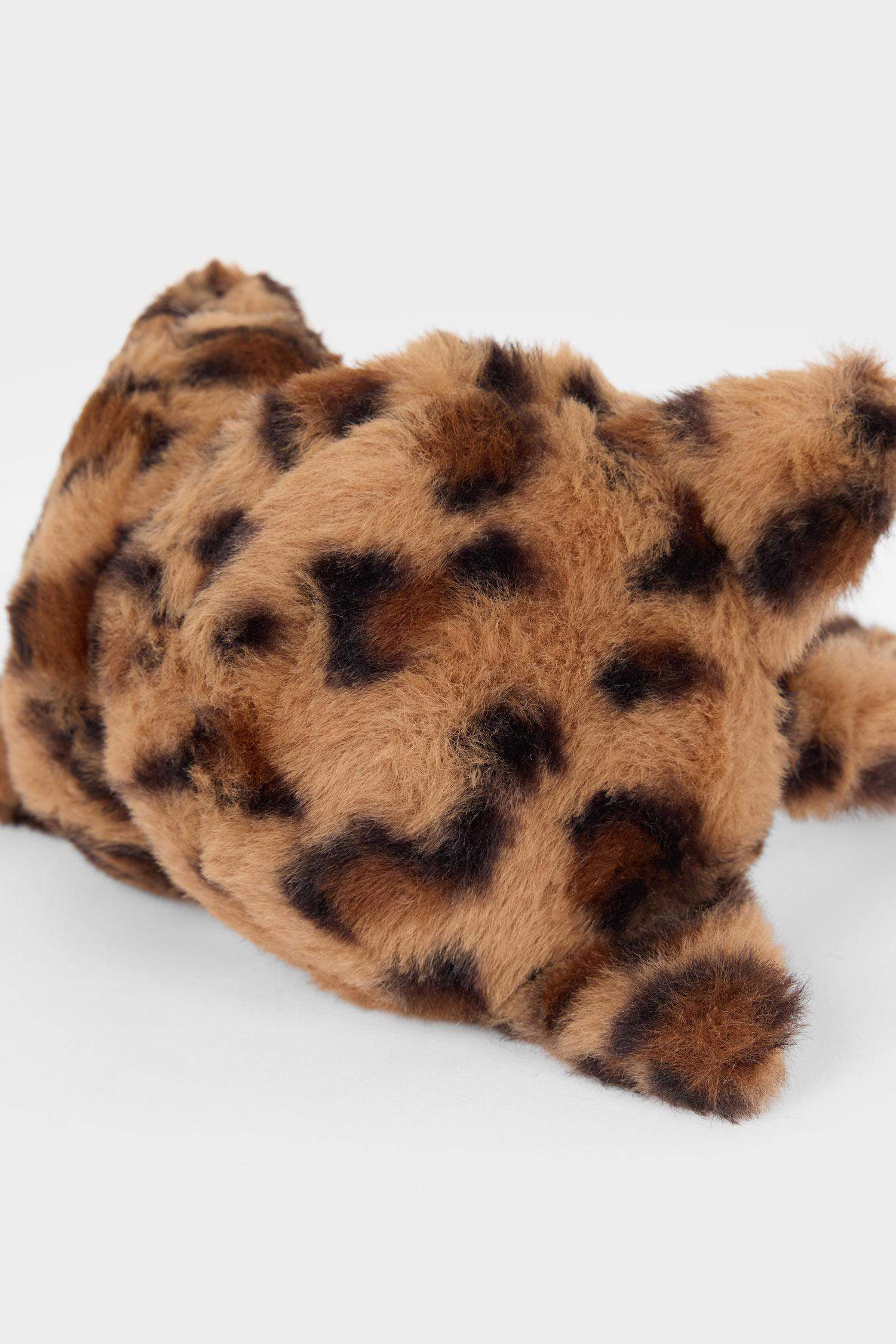 Kız Çocuk Leopar Desenli Pelüş Kulaklık 