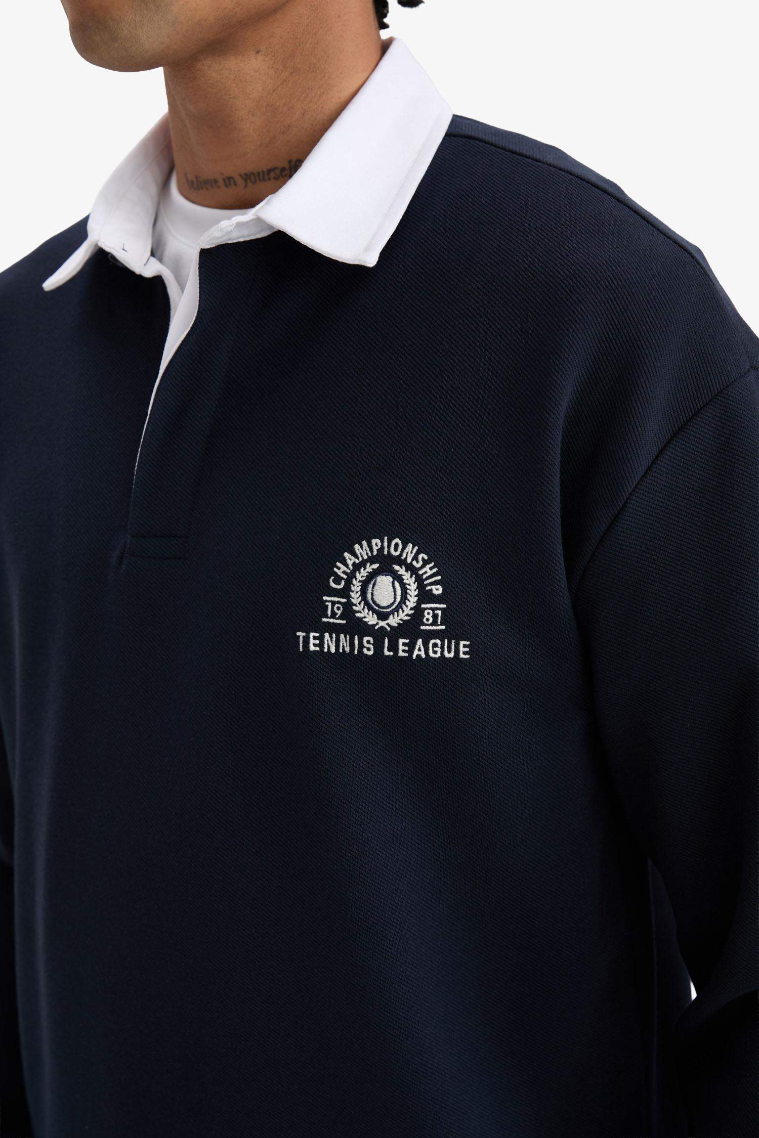 DeFactoFit Boxy Fit Gömlek Yaka Sporcu Sweatshirt