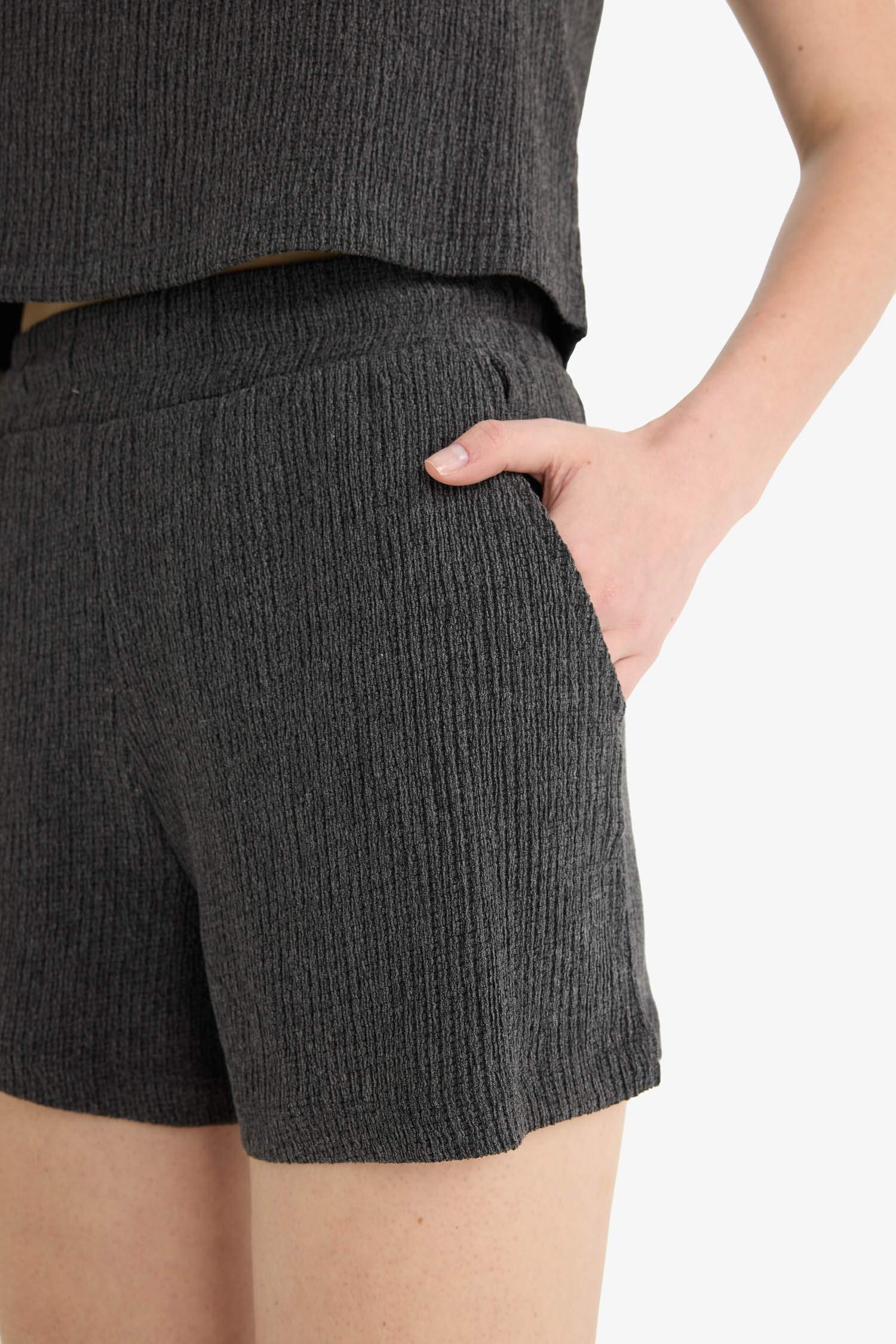 Regular Fit Bürümcük Şort