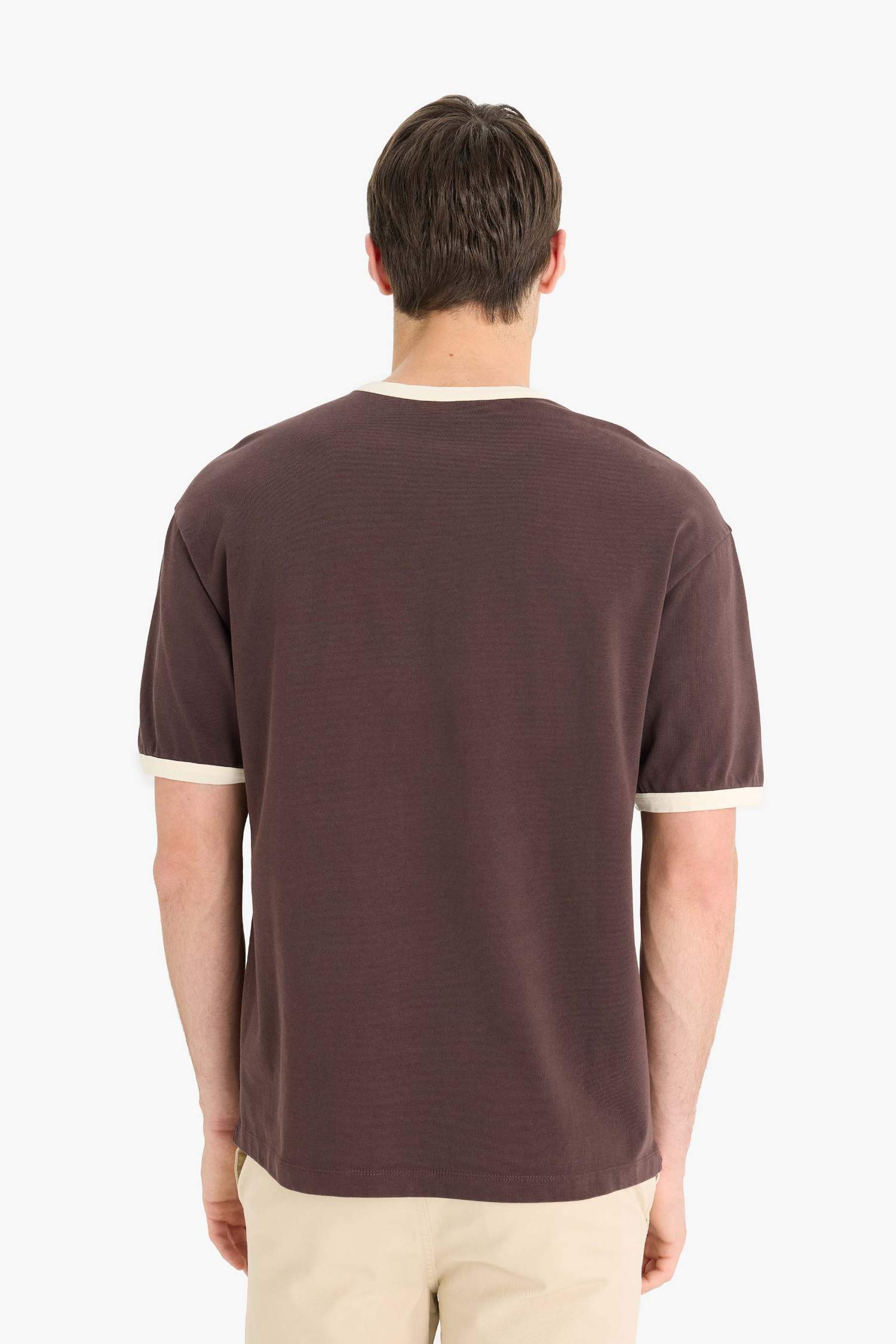 Cotton Boxy Fit Crew Neck Printed T-Shirt