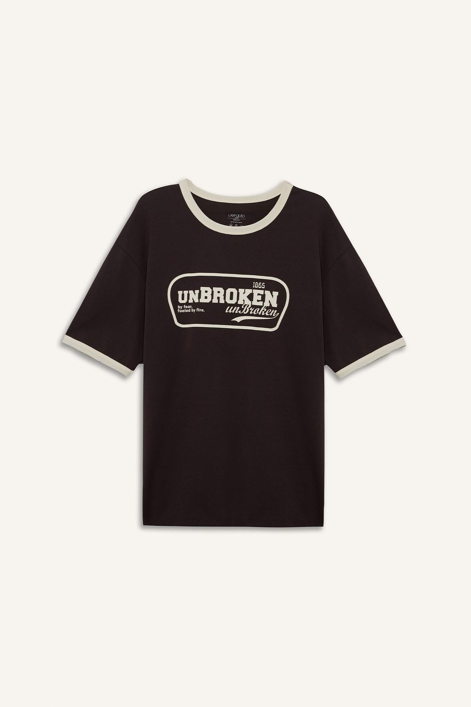 Cotton Boxy Fit Crew Neck Printed T-Shirt