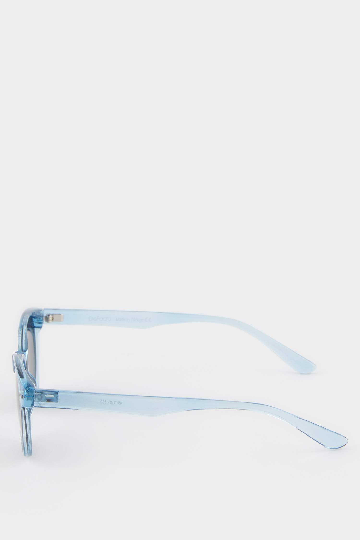 Erkek Çocuk Yuvarlak Mavi Plastik Çerçeve Siyah Cam Polarize Güneş Gözlüğü