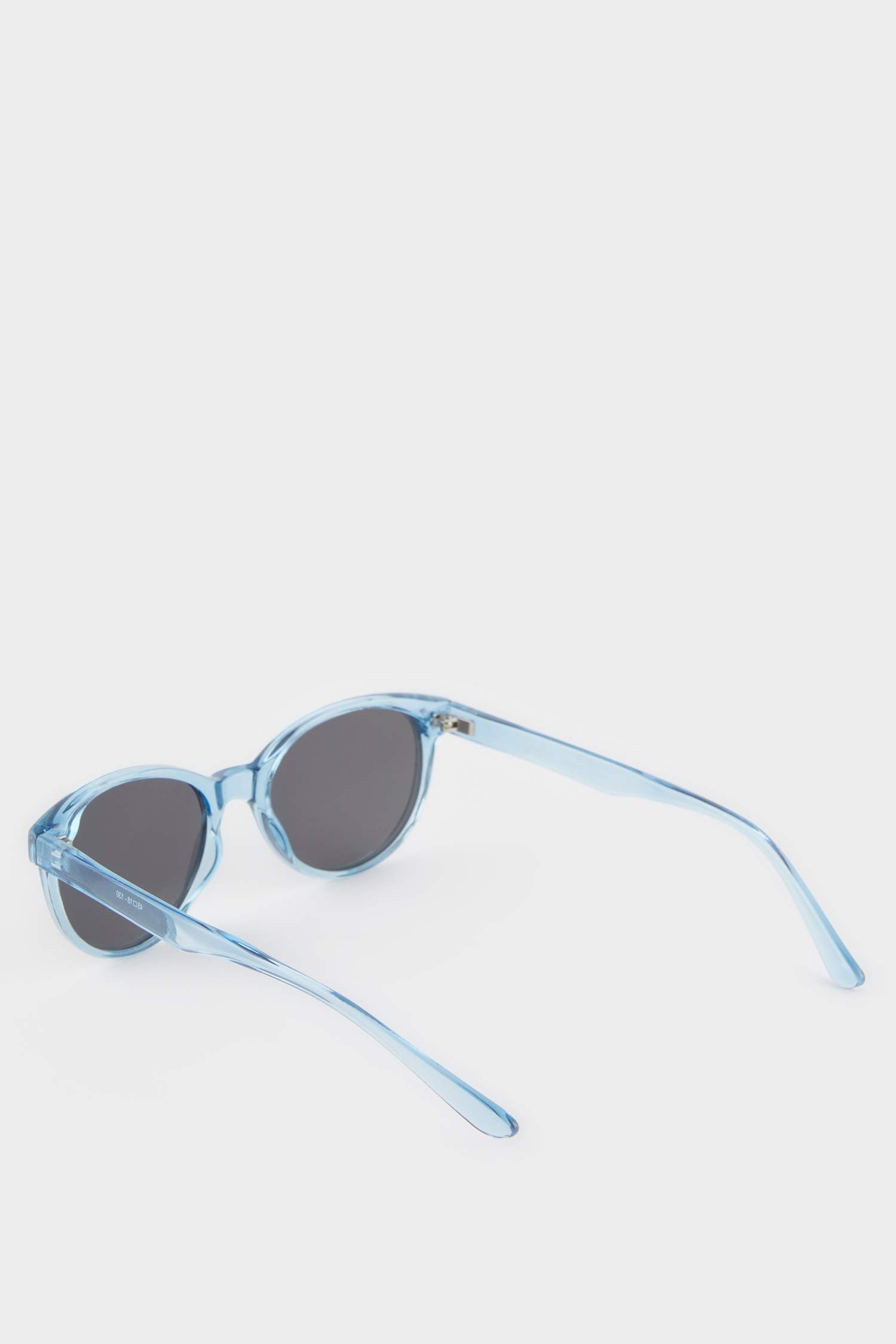 Erkek Çocuk Yuvarlak Mavi Plastik Çerçeve Siyah Cam Polarize Güneş Gözlüğü