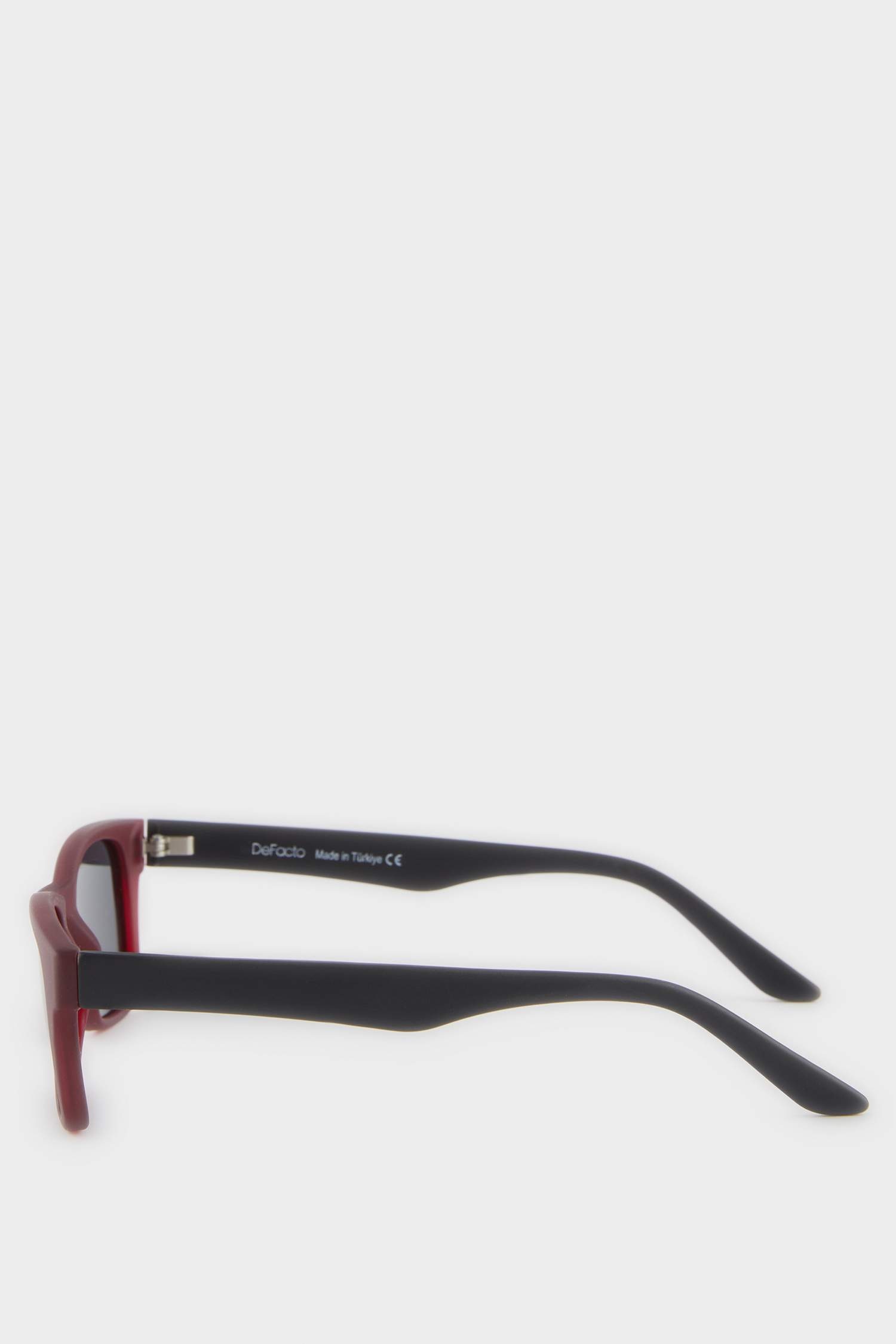 Erkek Çocuk Yuvarlak Bordo Plastik Çerçeve Siyah Cam Polarize Güneş Gözlüğü