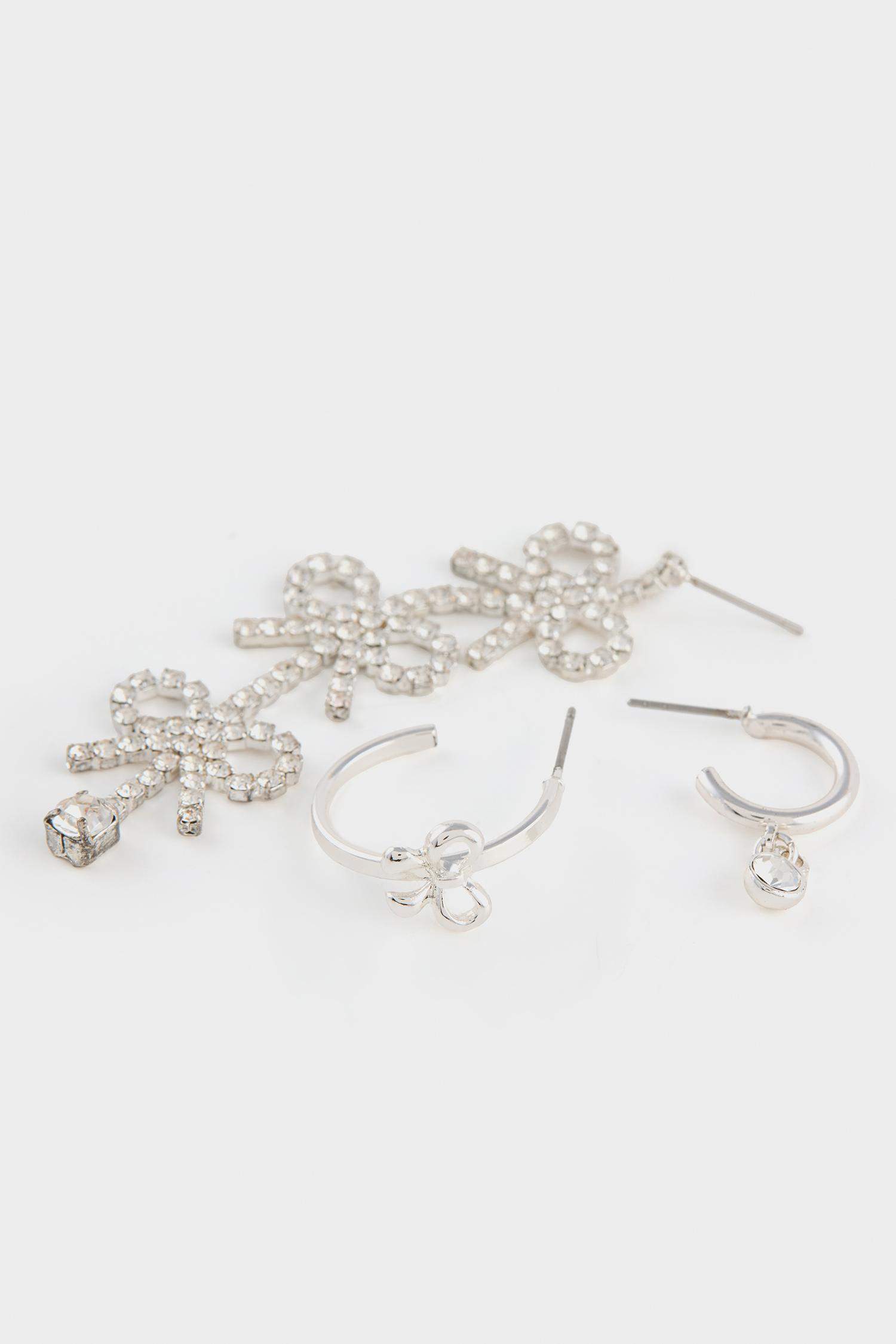 DCEY x DeFacto Kadın 3'lü Taşlı Küpe