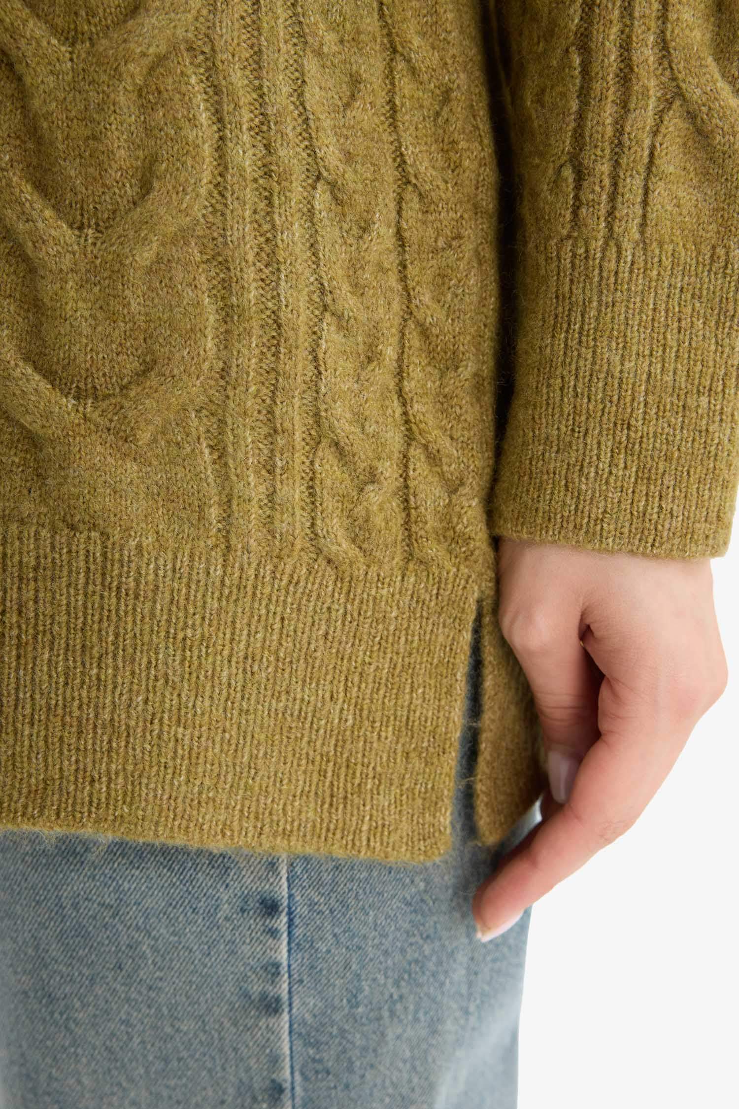 Relax Fit Bisiklet Yaka Triko Kazak Tunik