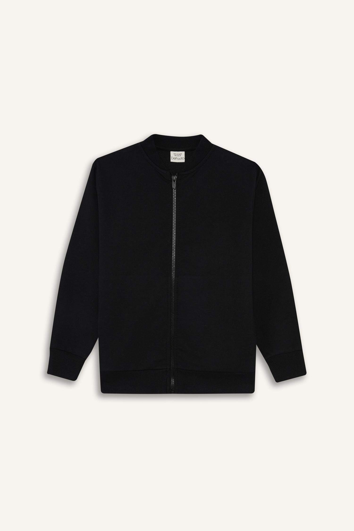 Erkek Çocuk Kolej Yaka Fermuarlı Bomber Ceket