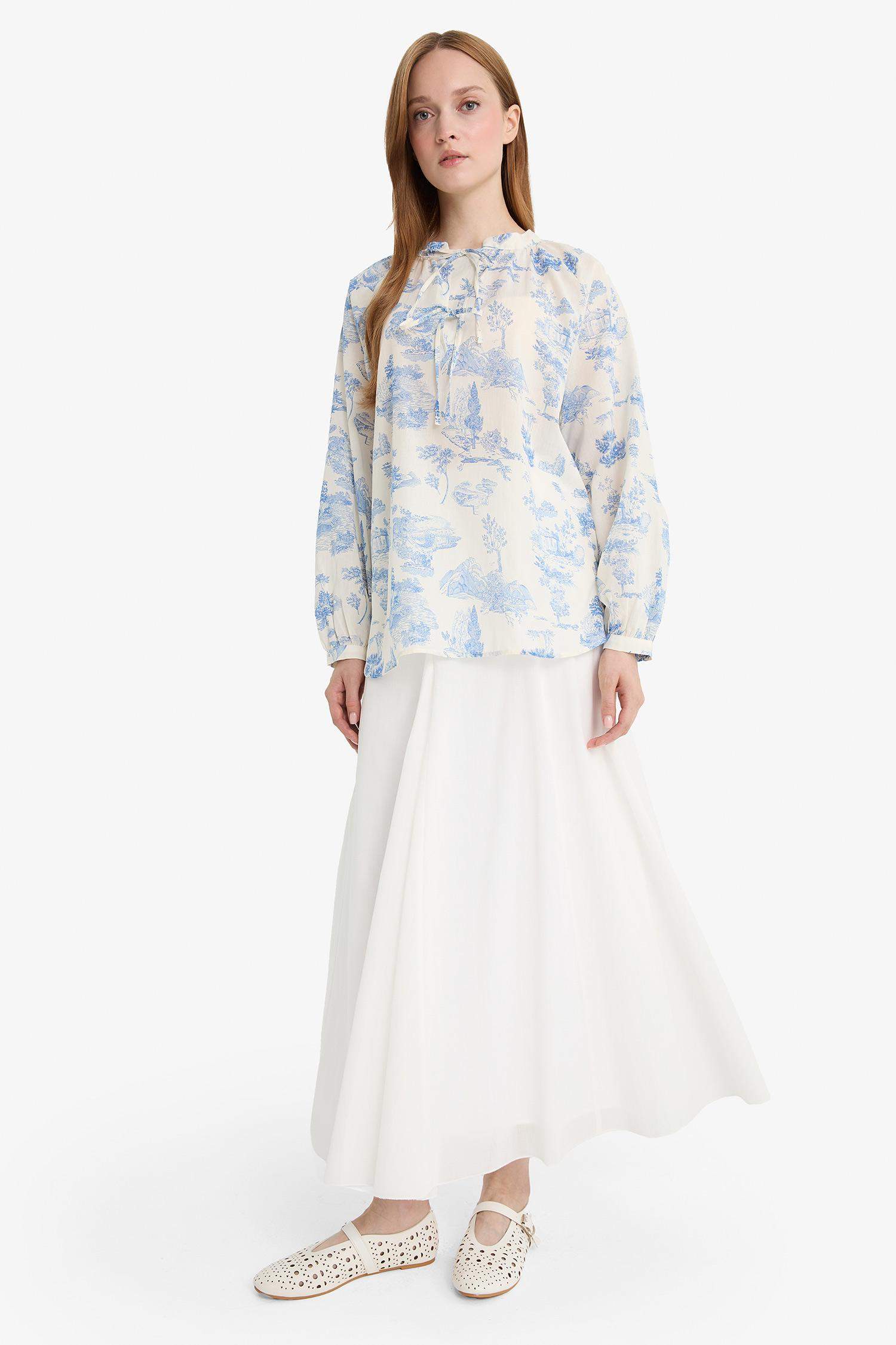 Jupe longue en voile coupe A