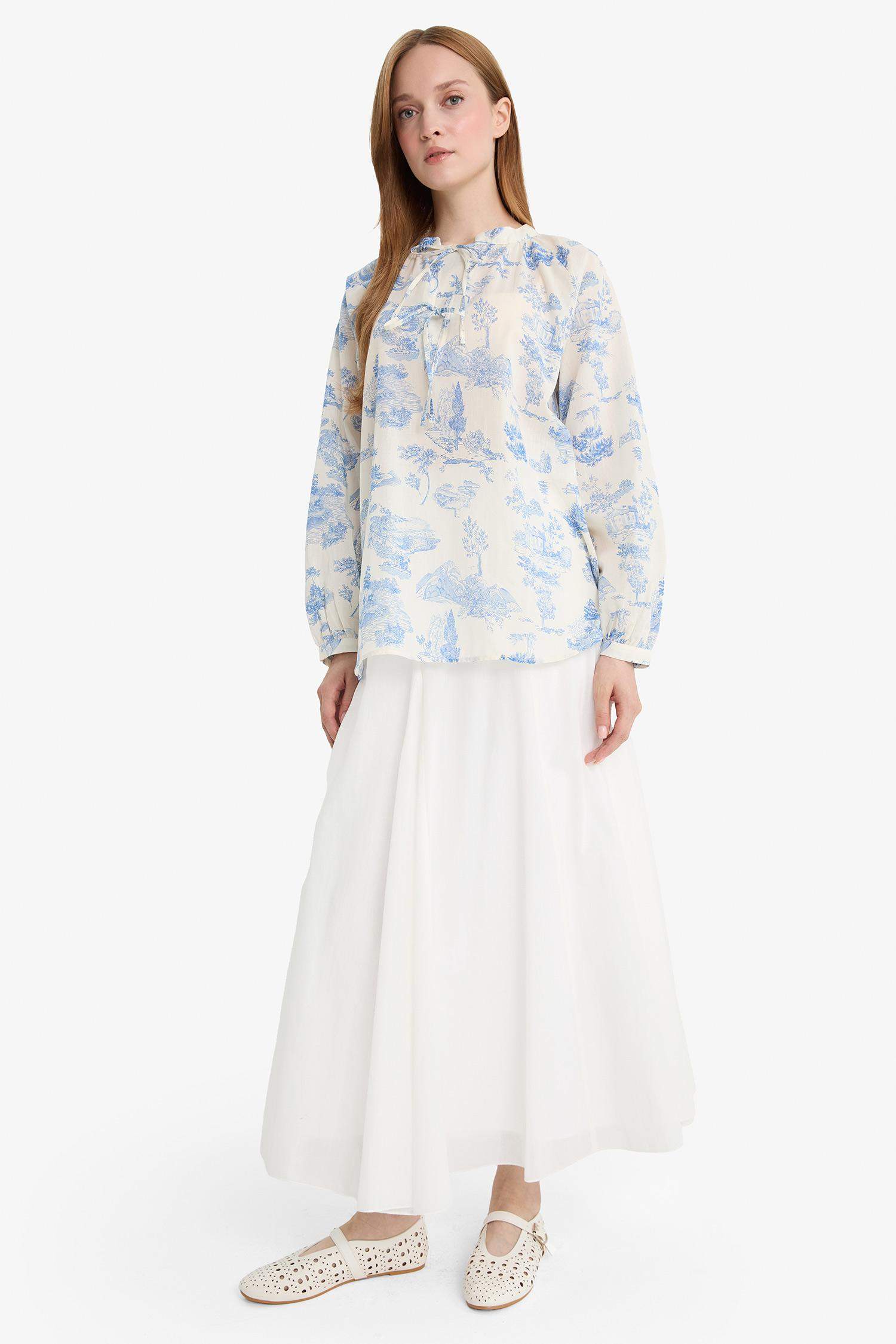 Jupe longue en voile coupe A